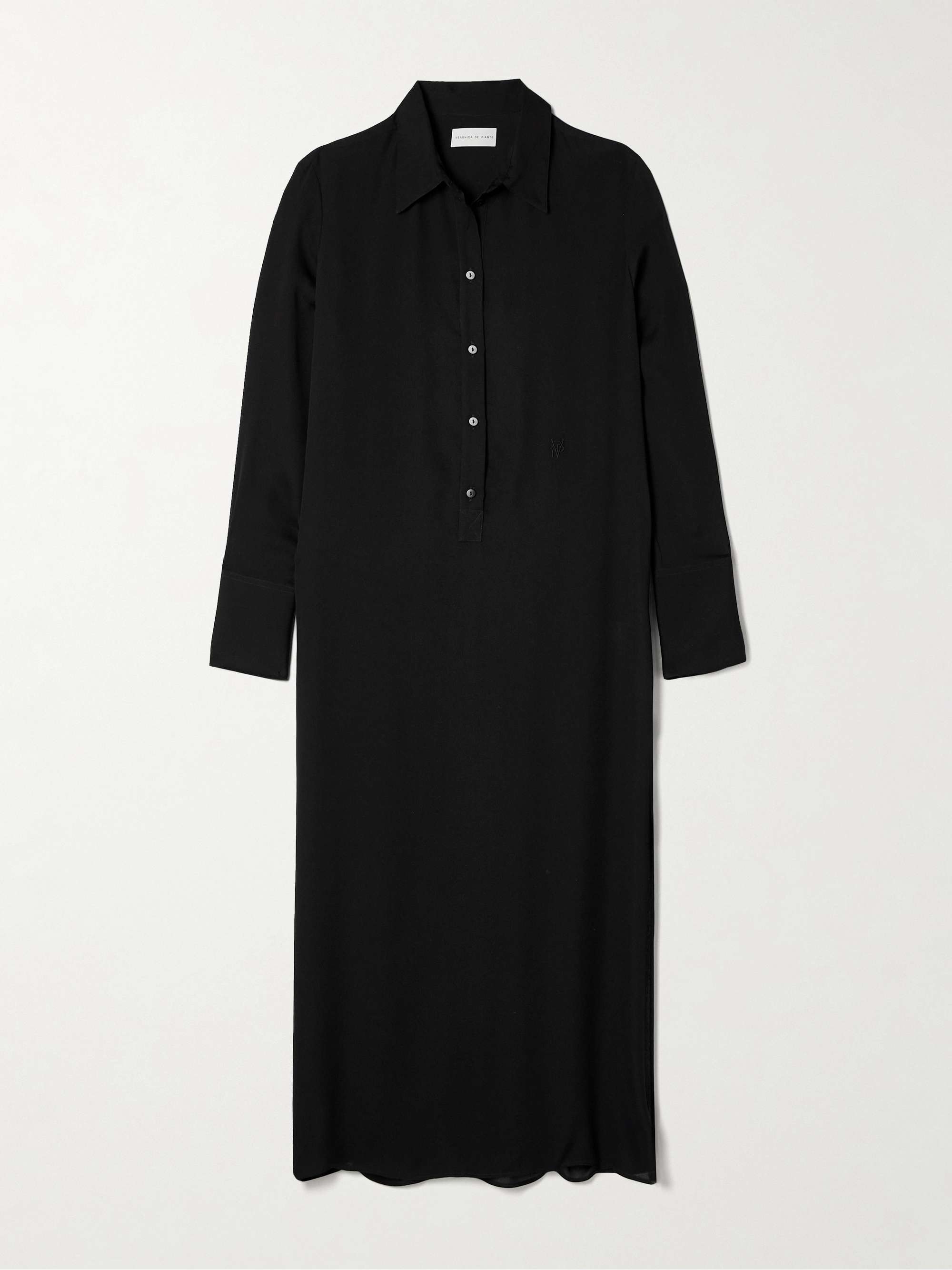 Marta silk-georgette midi shirt dress view