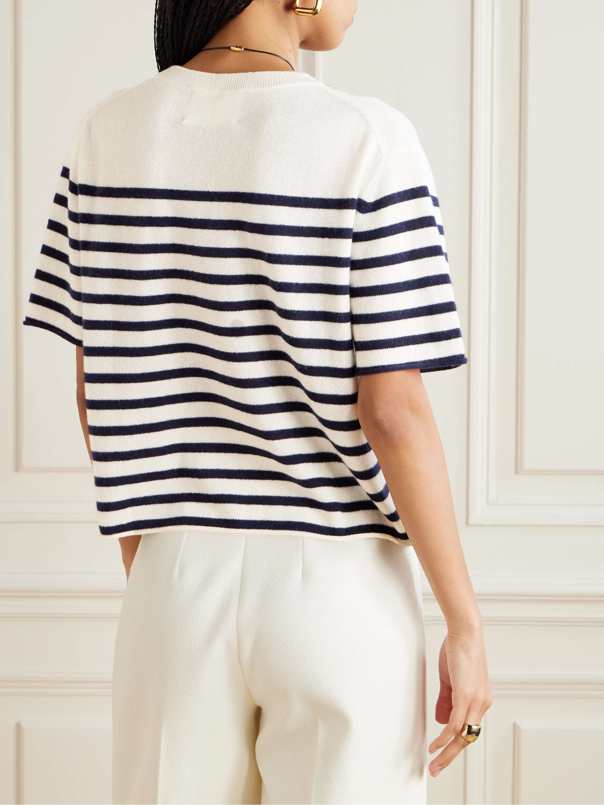 Cila striped cashmere T-shirt view