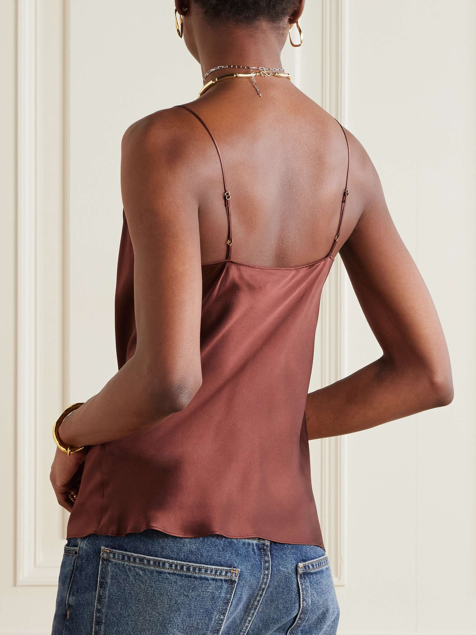 Joris draped silk-satin camisole view