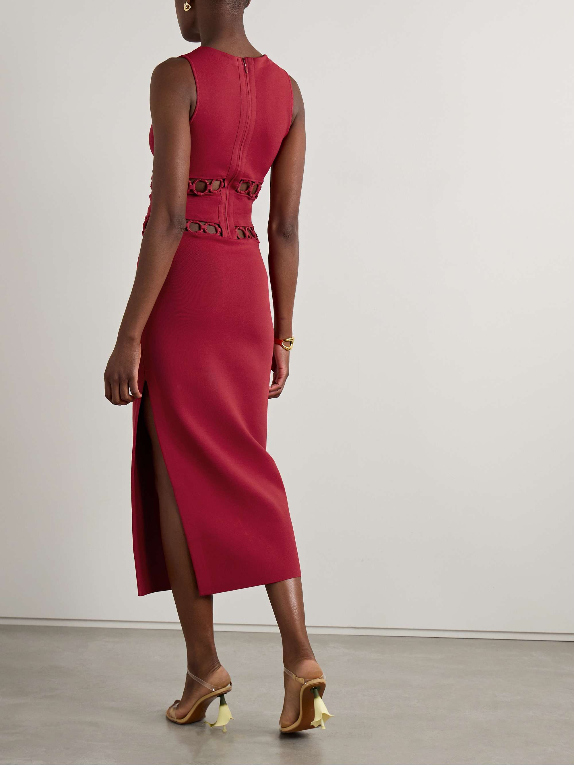 River cutout embellished stretch-knit midi dress view