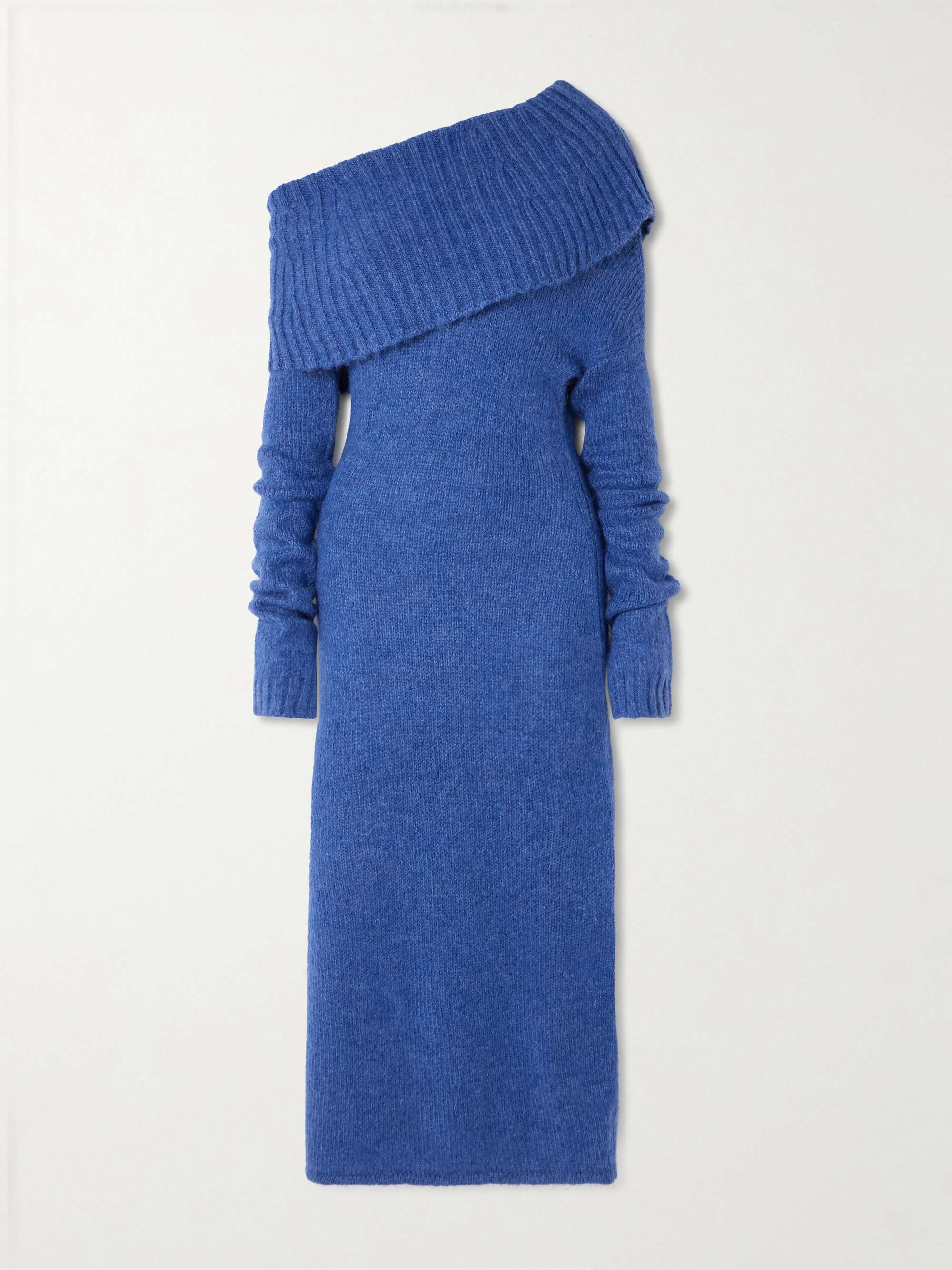 Grayson off-the-shoulder recycled knitted midi dress view