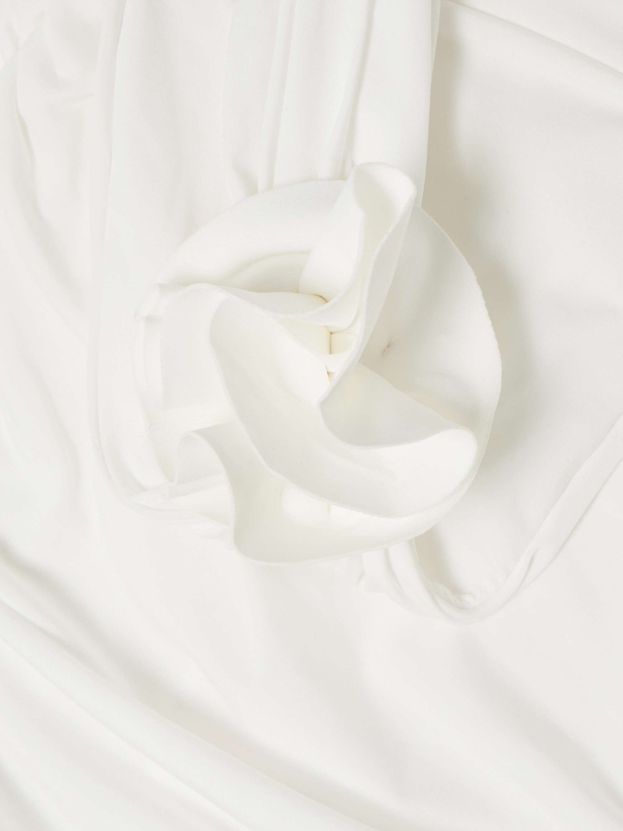 Galini appliquéd ruched stretch-jersey halterneck top view