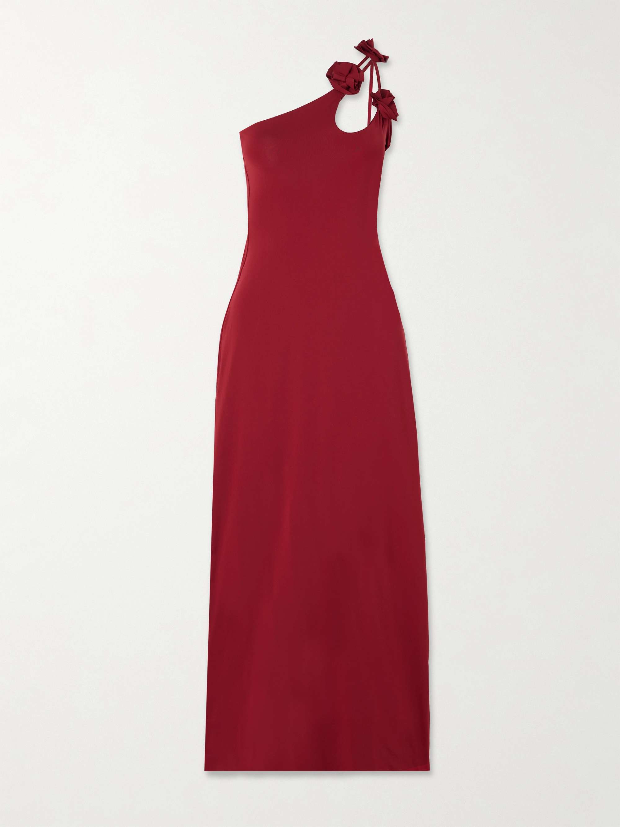 Celosía one-shoulder appliquéd stretch-jersey midi dress view