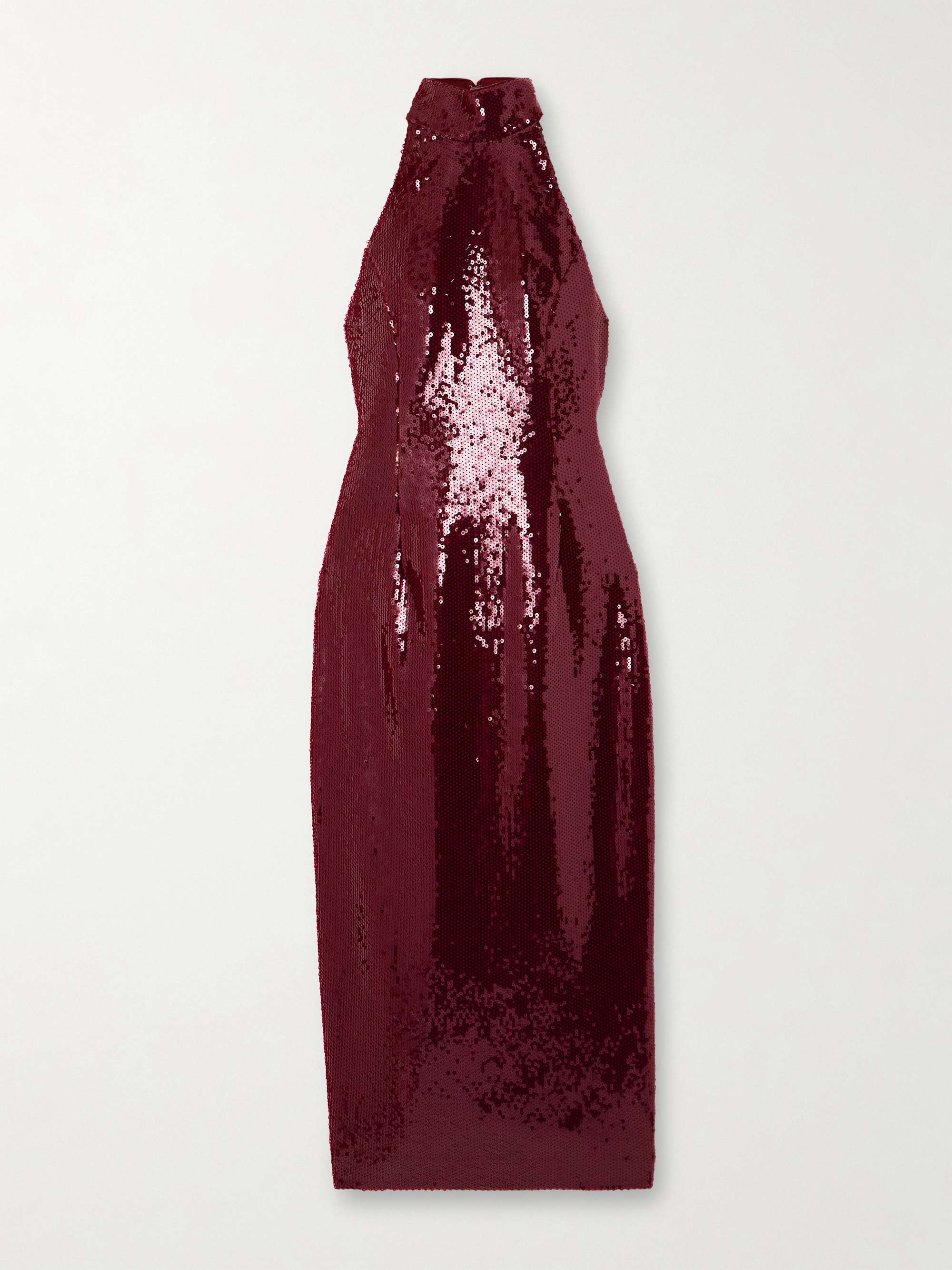 Zelda bow-detailed sequined satin midi dress view