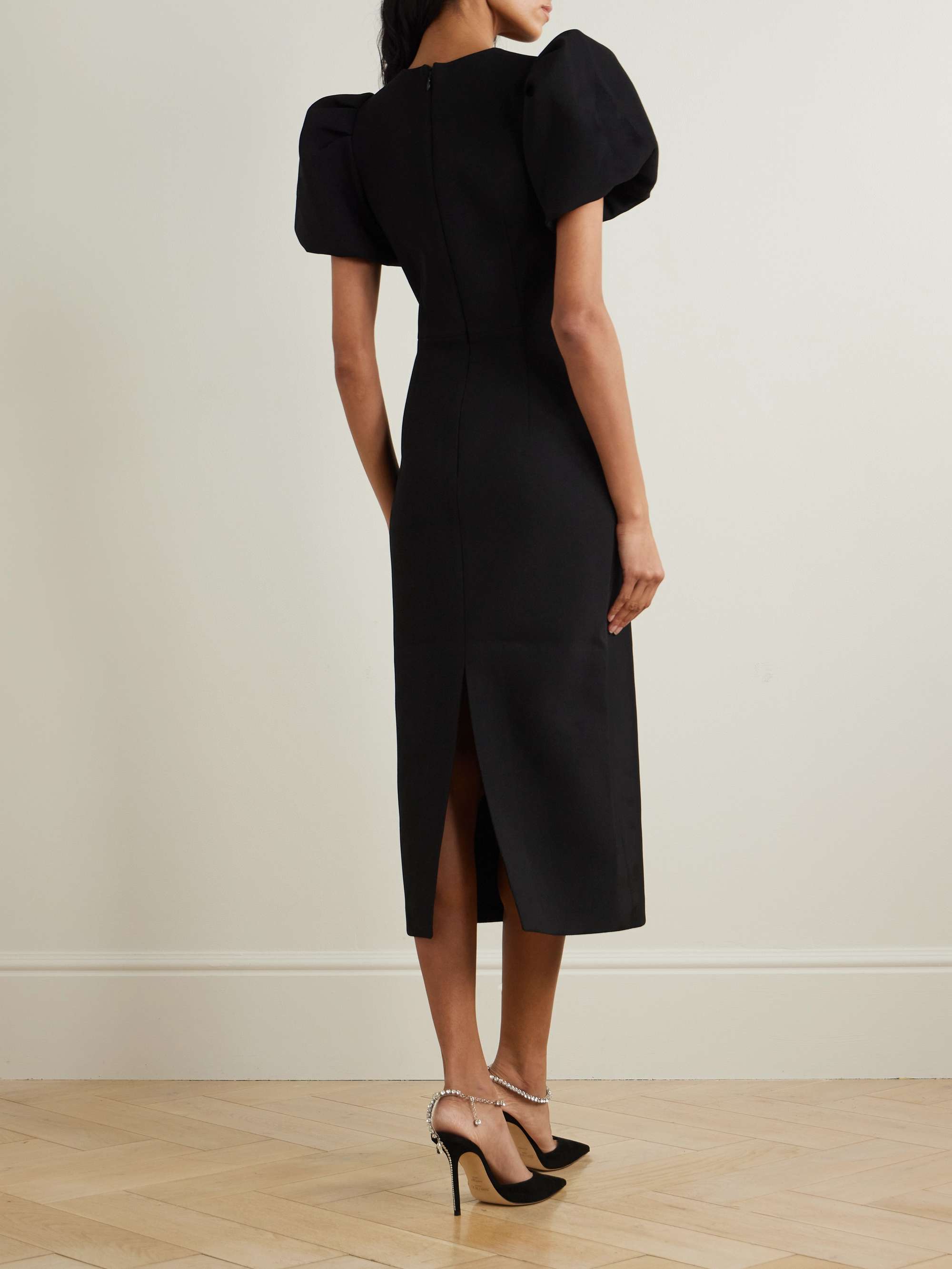 Eliana cutout embellished cady midi dress view