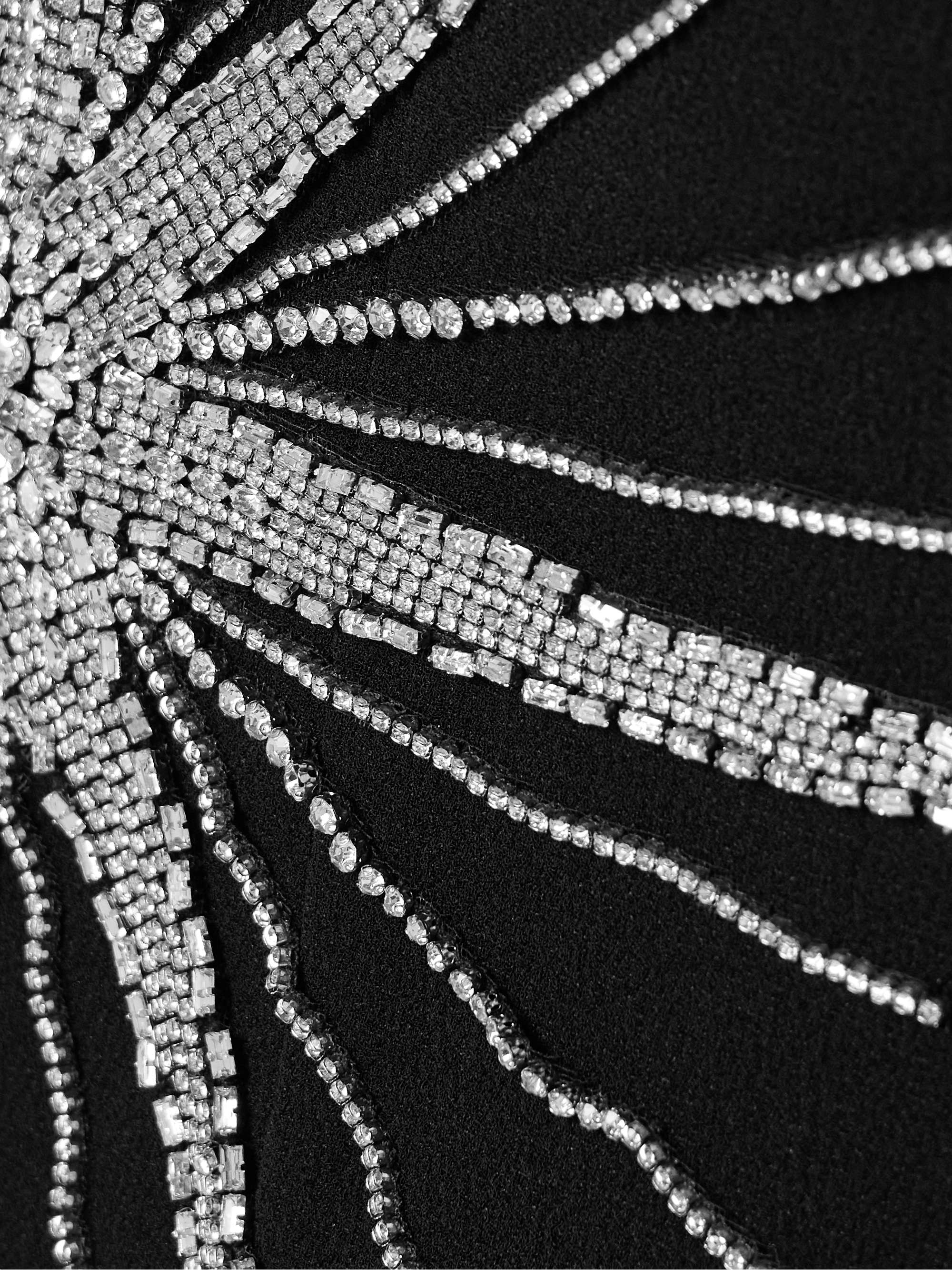 Estella strapless crystal-embellished crepe mini dress view