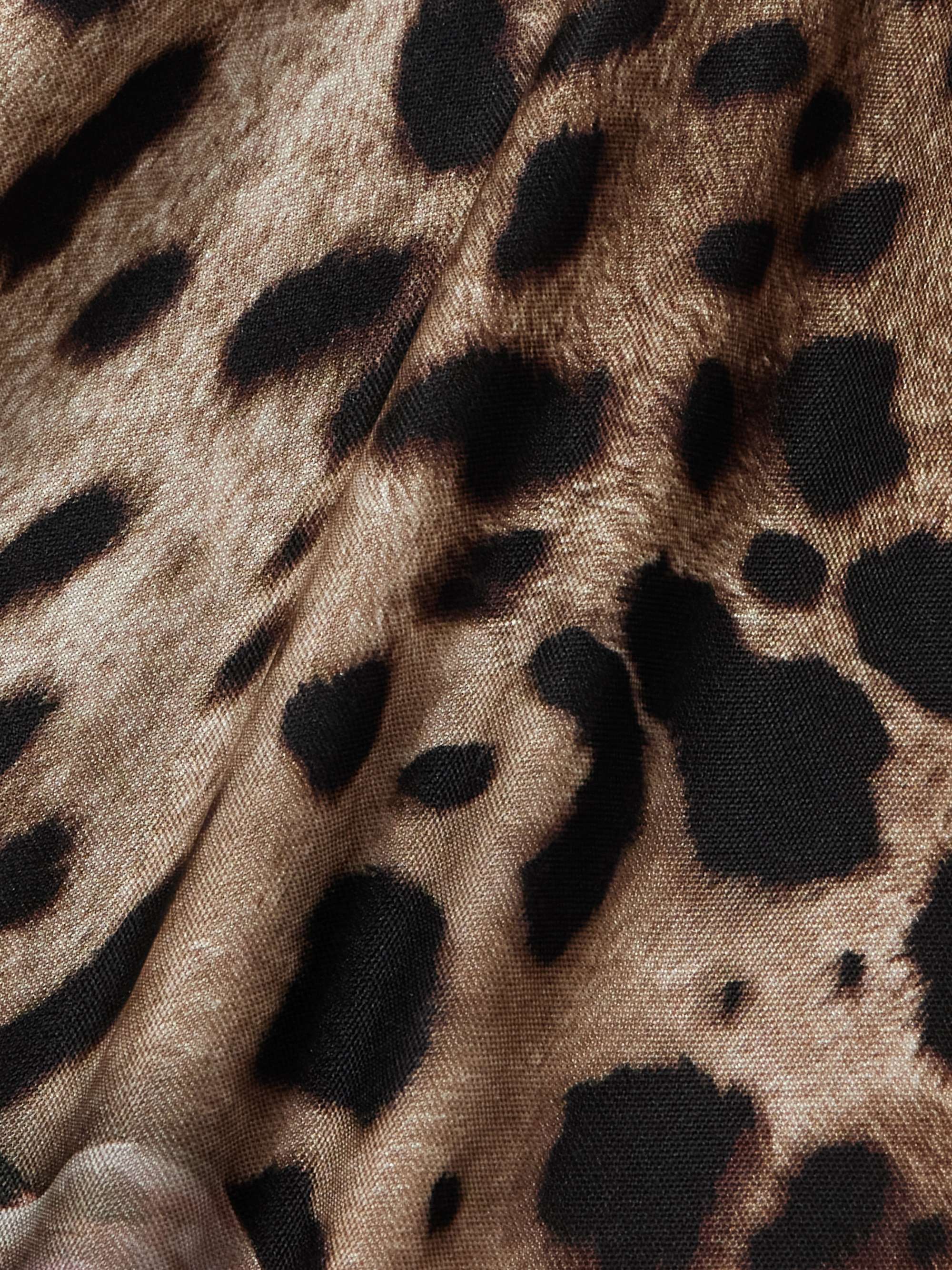 Leopard-print silk pareo view