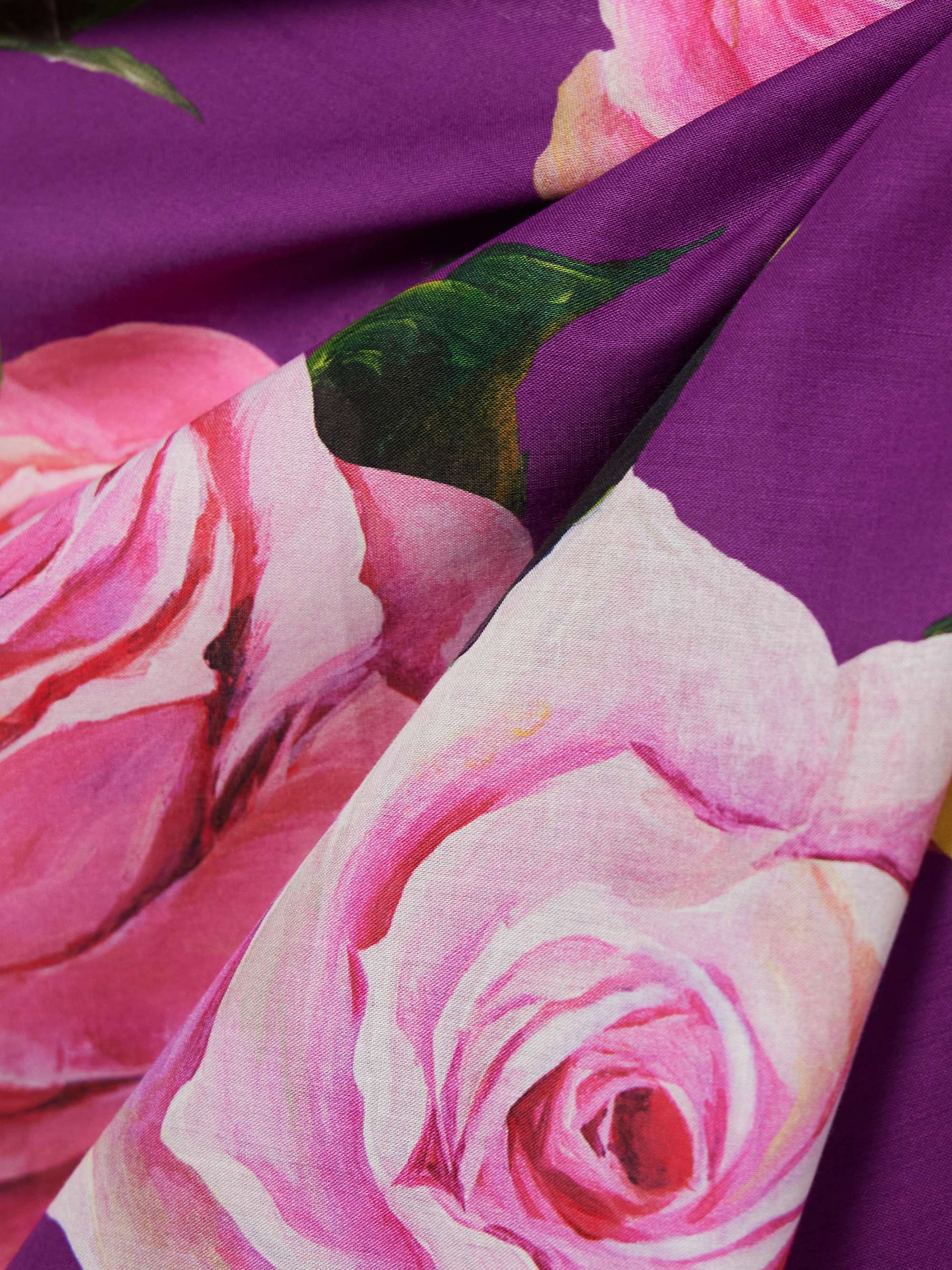 Frayed floral-print cotton pareo view