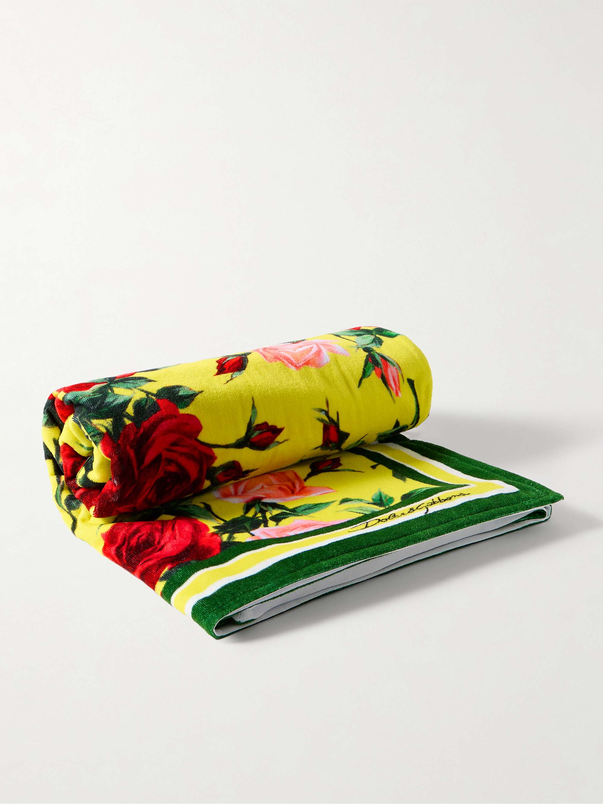 Floral-print cotton-terry towel view