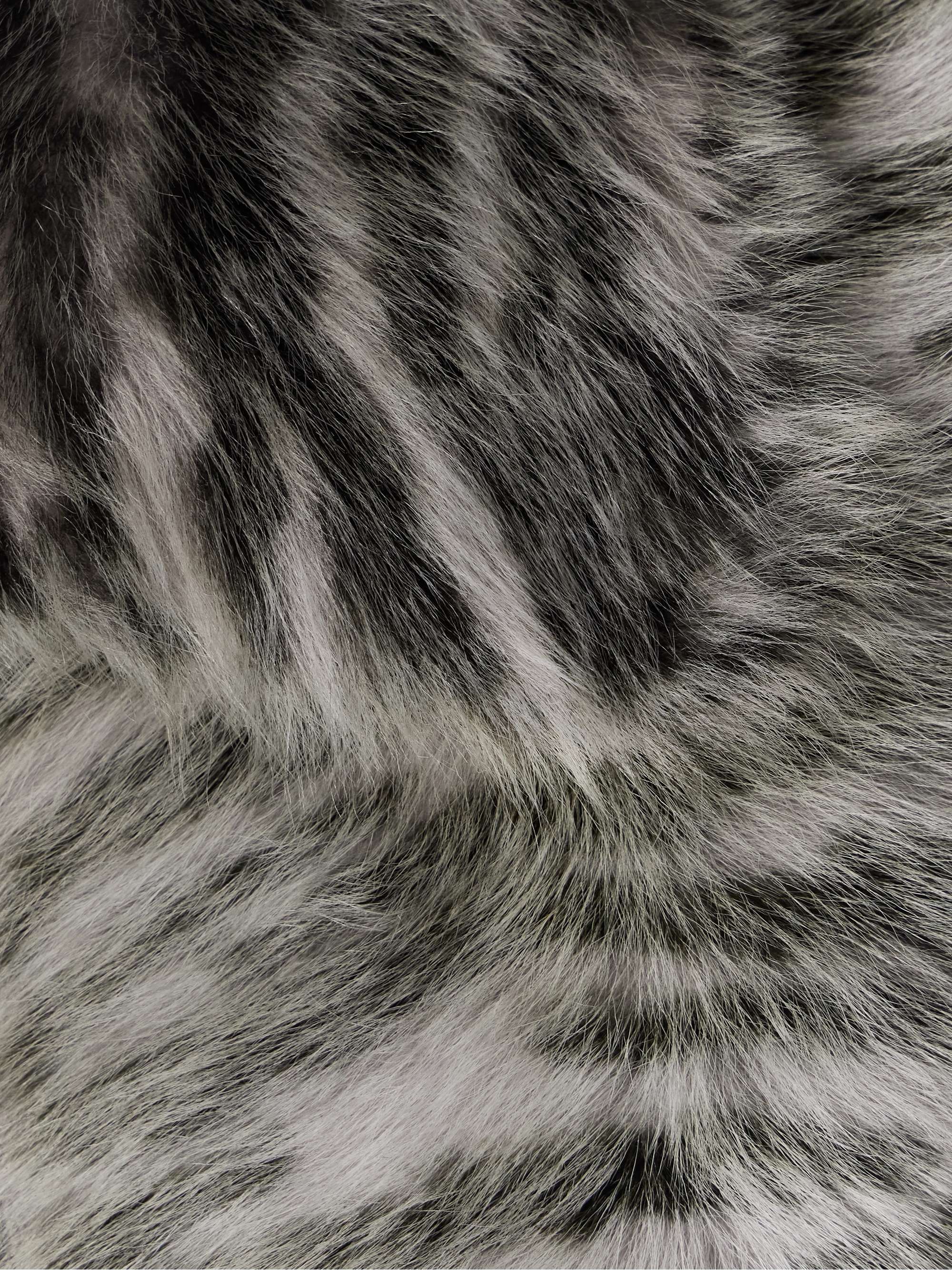 Nia zebra-print shearling bomber jacket view