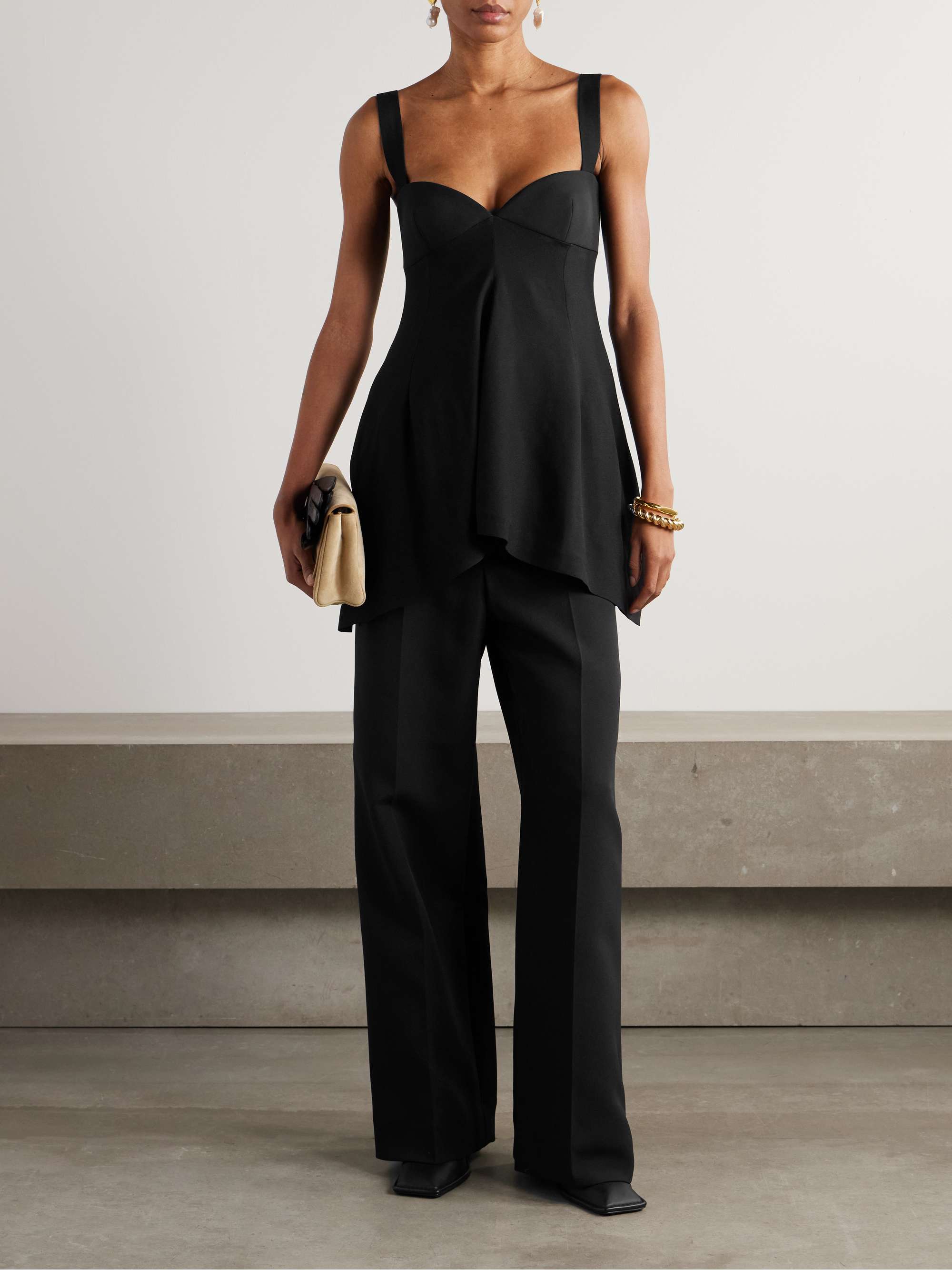 Jersey peplum top view