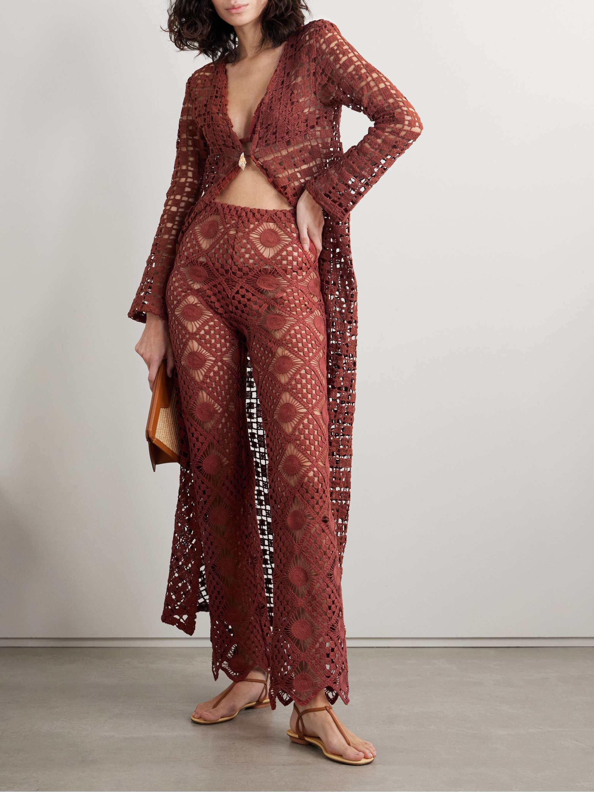 Playa crocheted cotton pants view