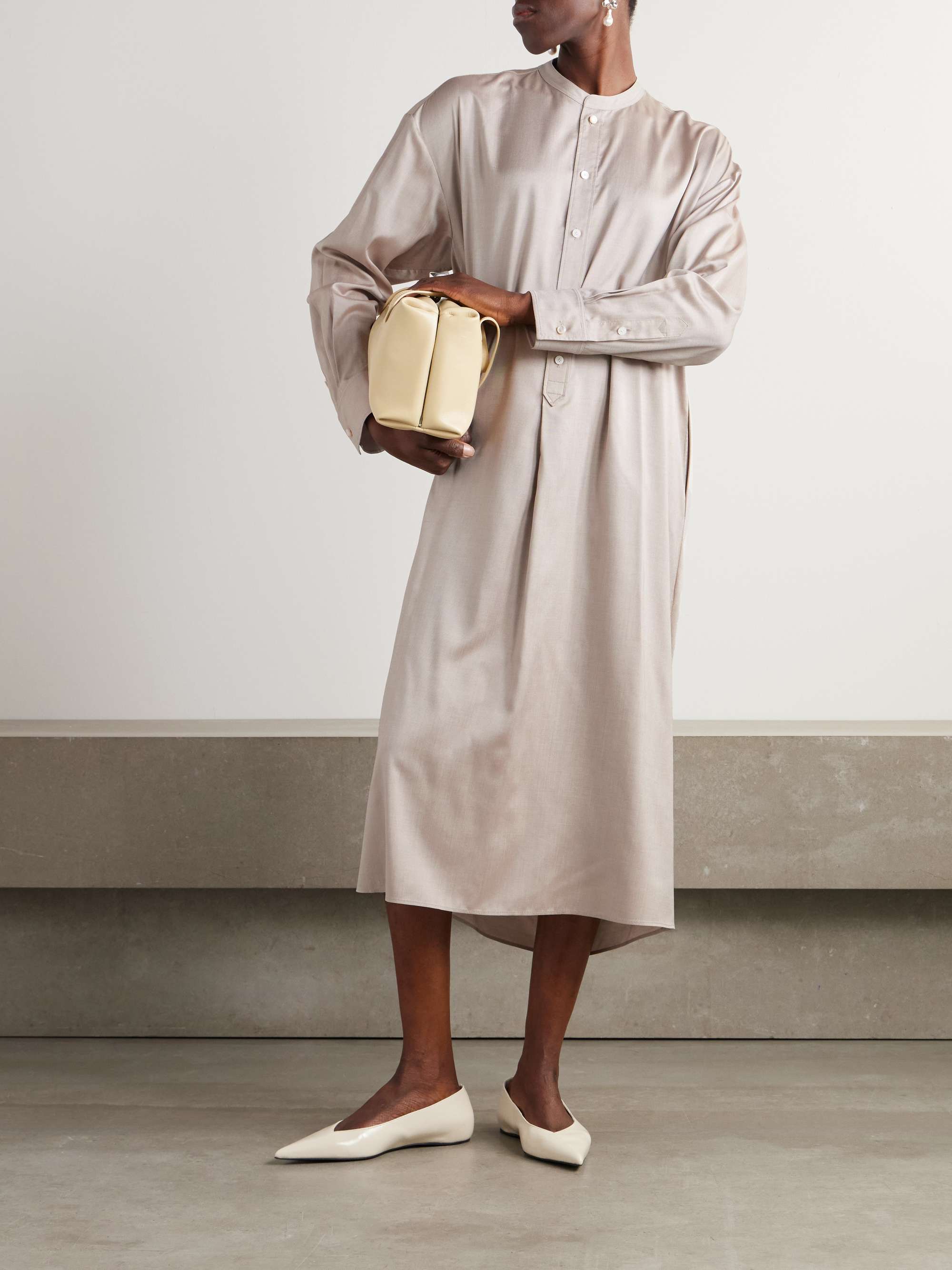 Silk midi dress view