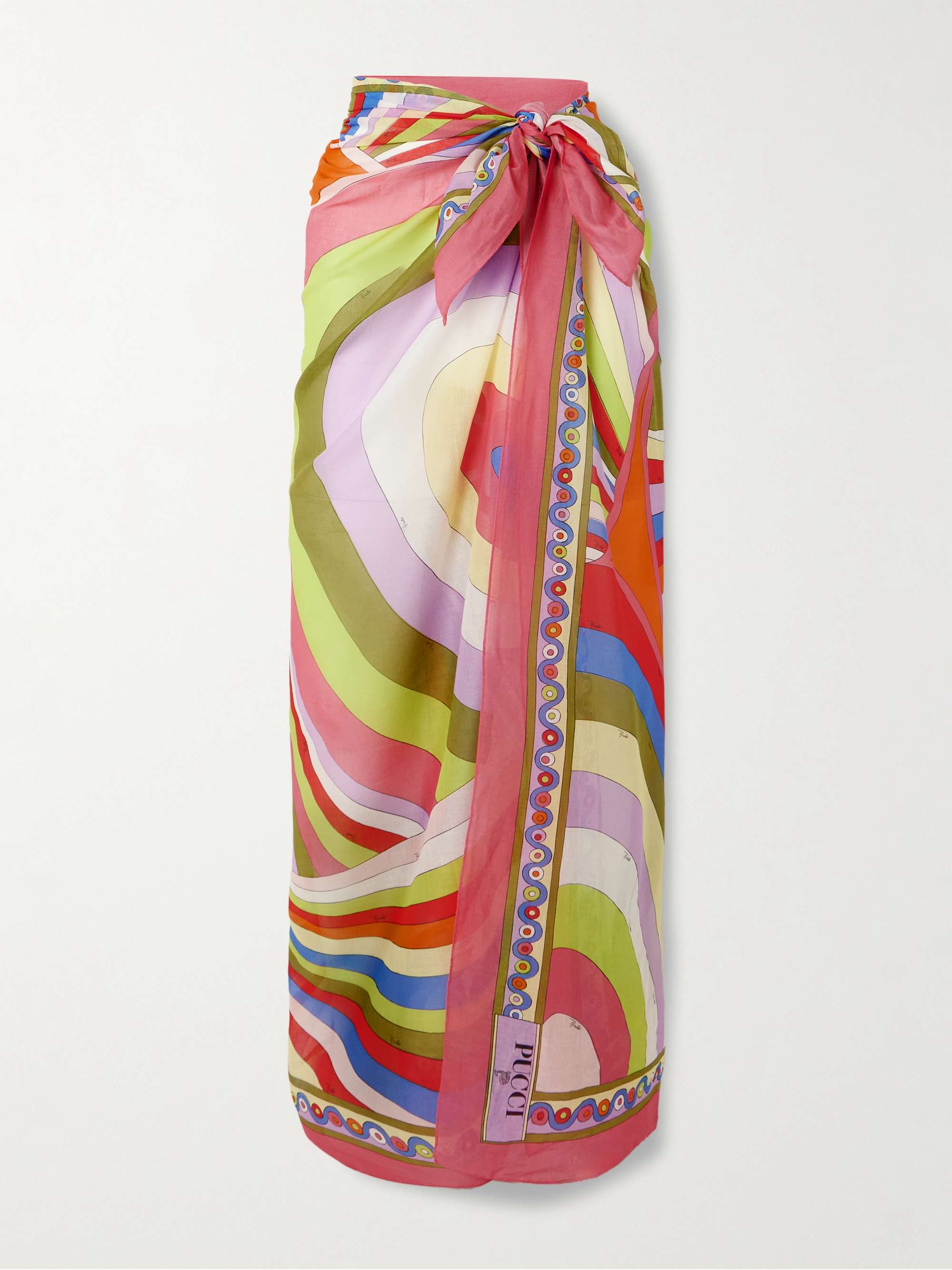 Printed cotton-voile pareo view