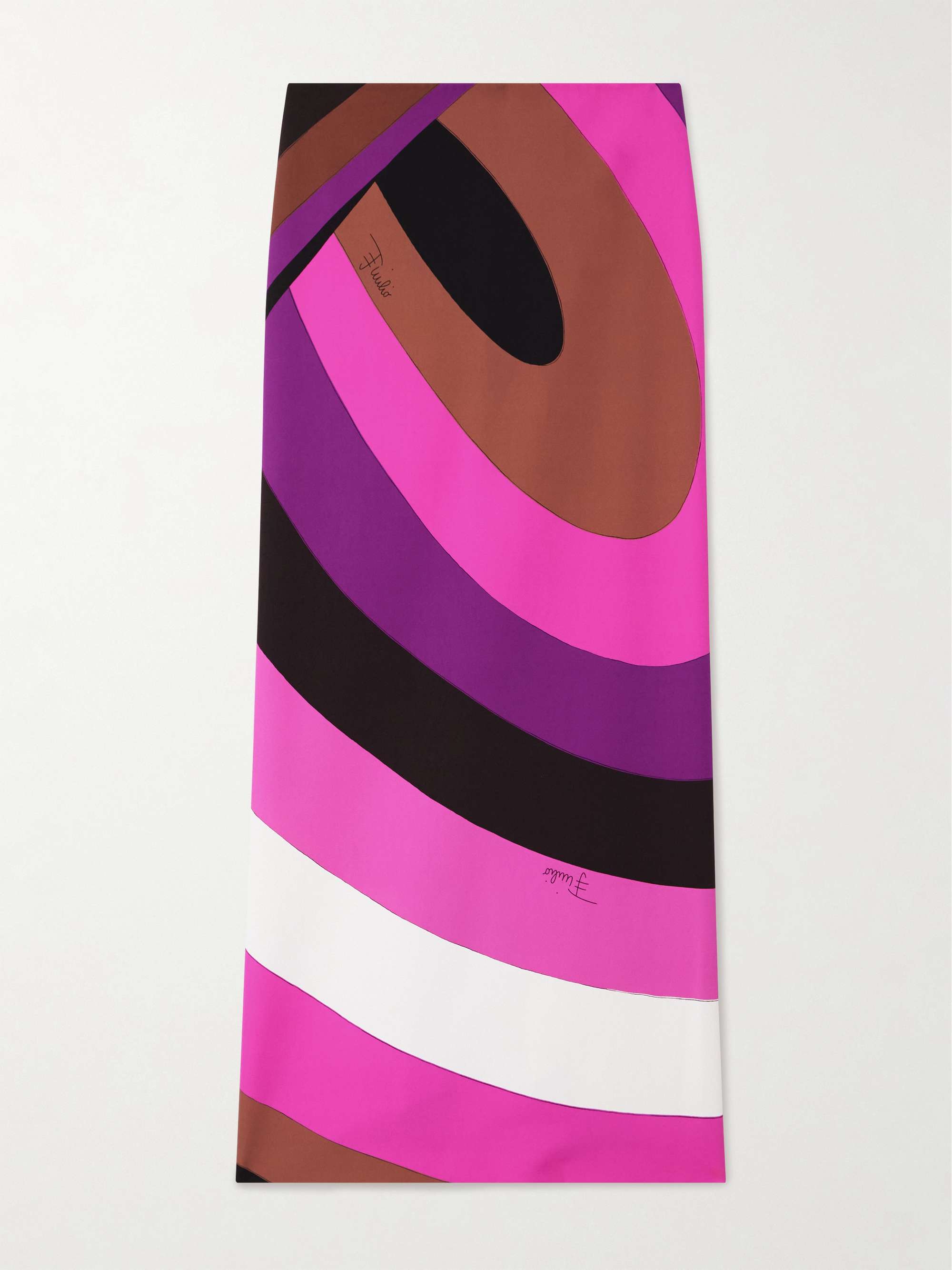 Iride printed stretch-scuba maxi skirt view