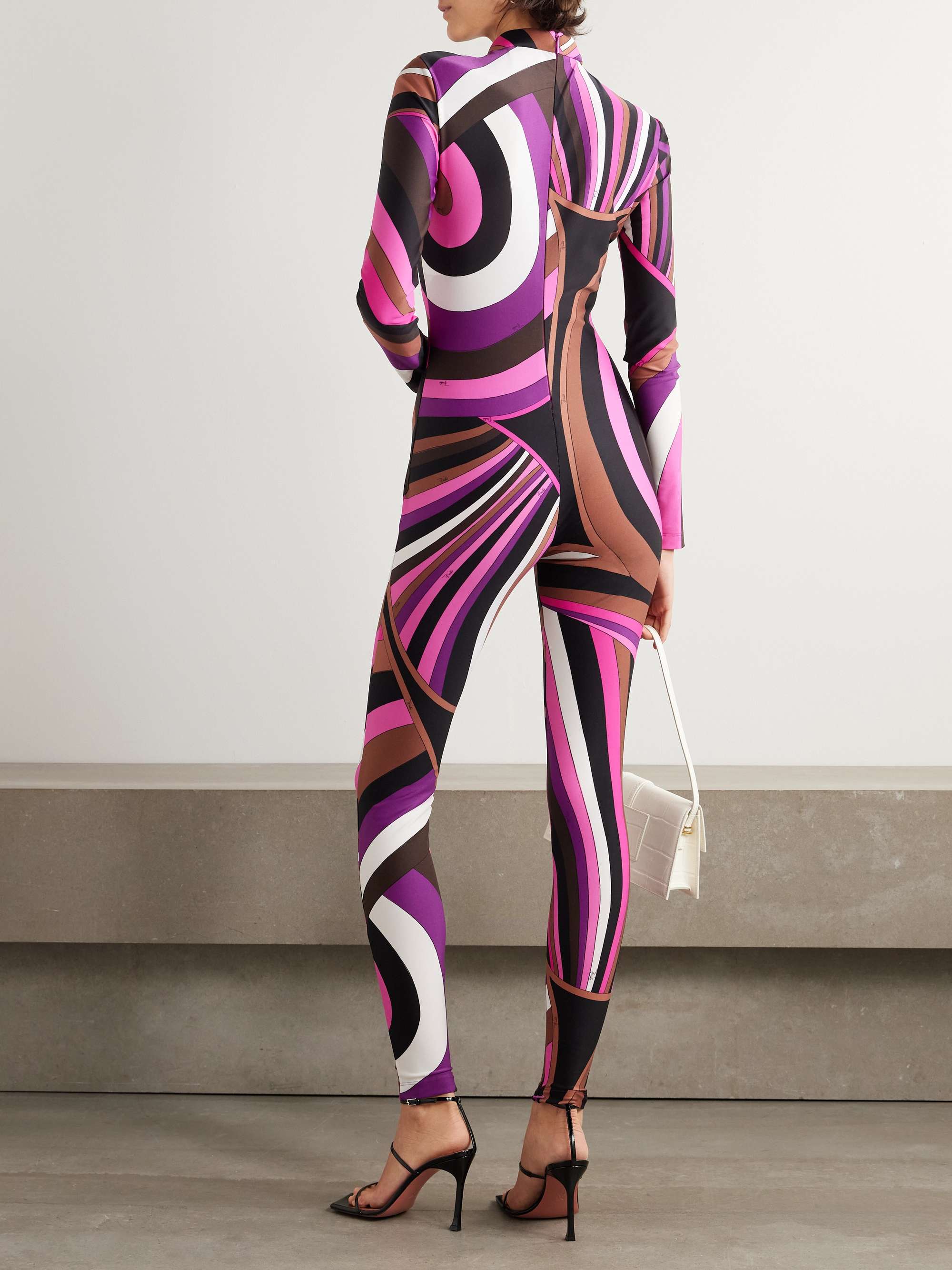 Printed stretch-jersey jumpsuit view