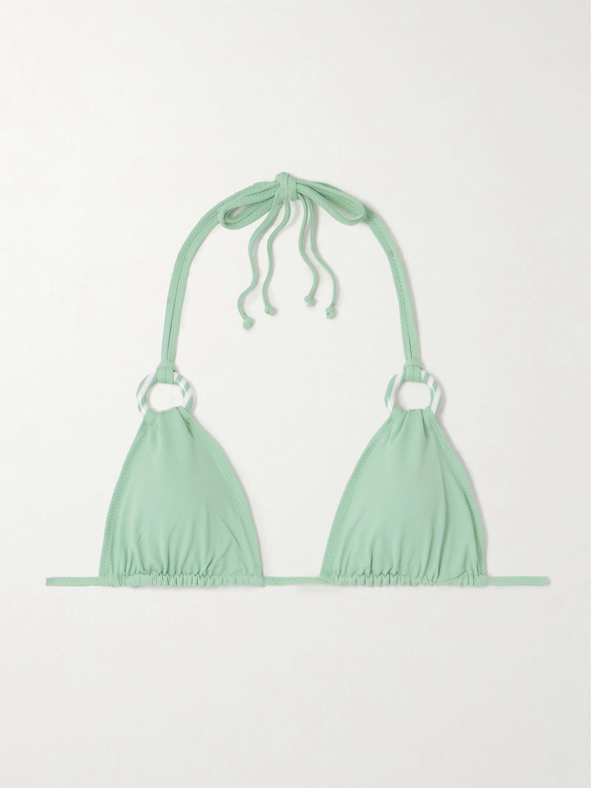 Del Mar embellished triangle bikini top view