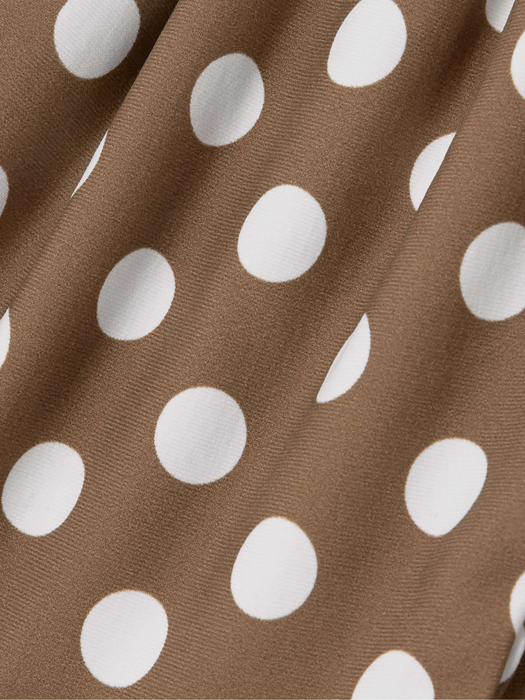 Coronada polka-dot bikini top view