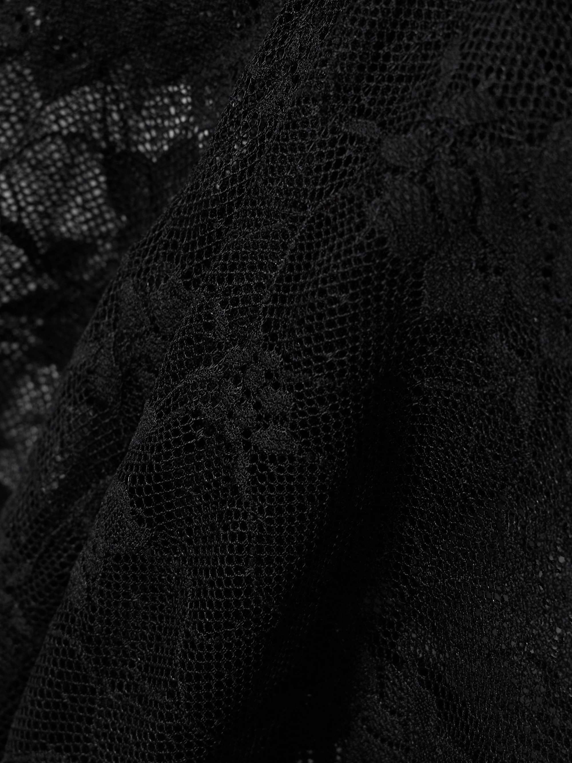 Scalloped stretch-lace straight-leg pants view