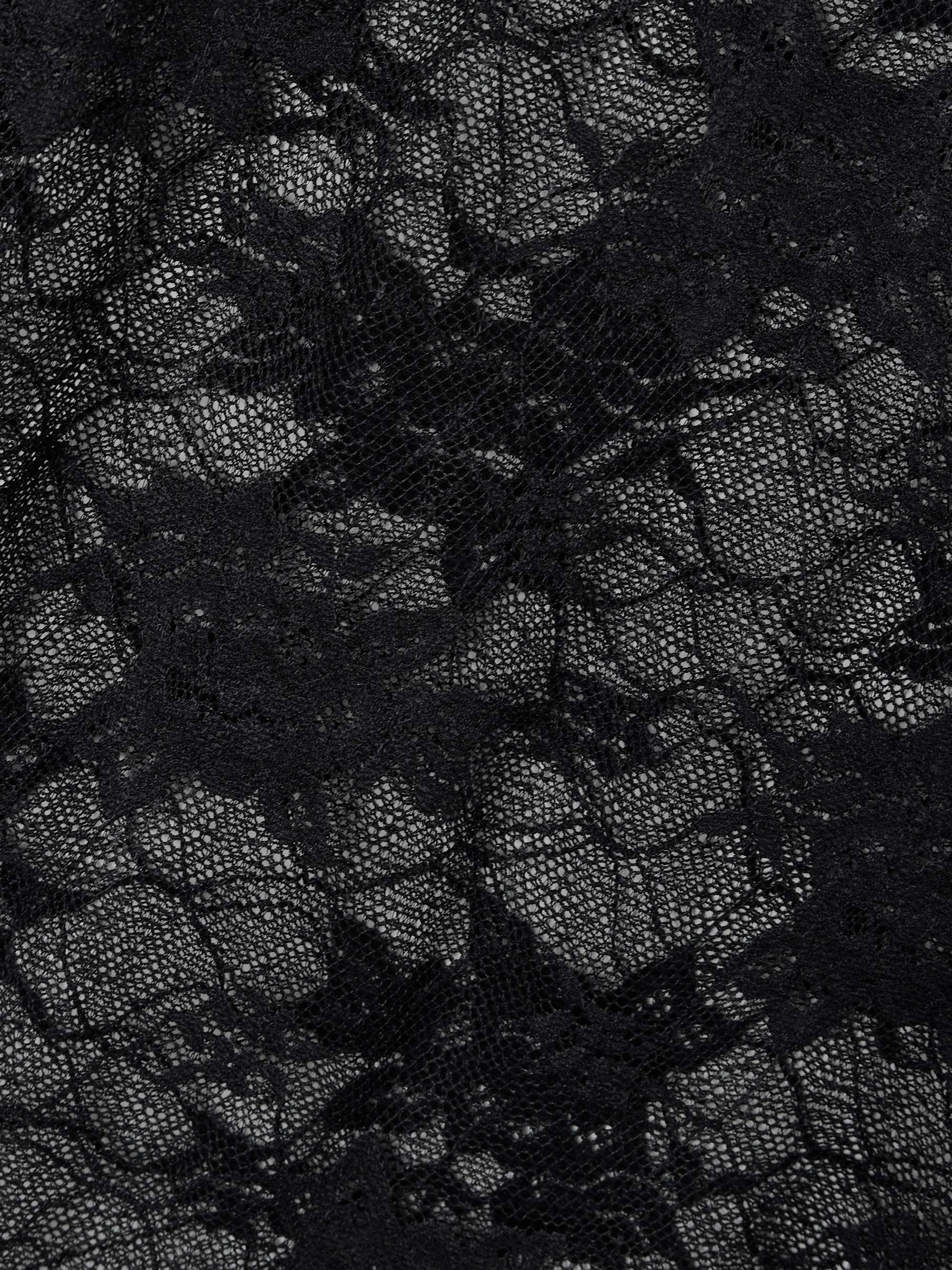 Ruffled stretch-lace bodysuit view