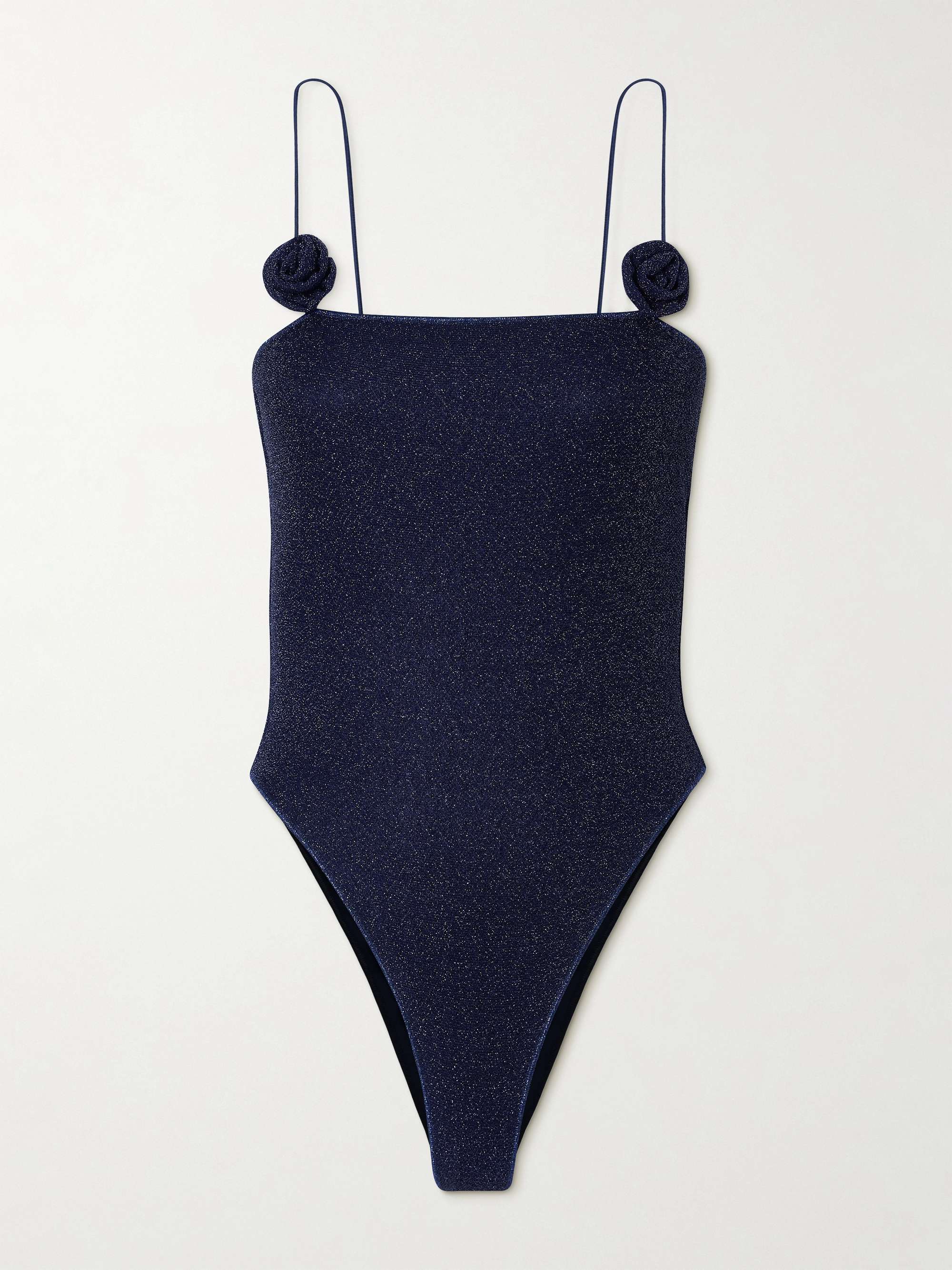 Lumière Rose appliquéd metallic swimsuit view