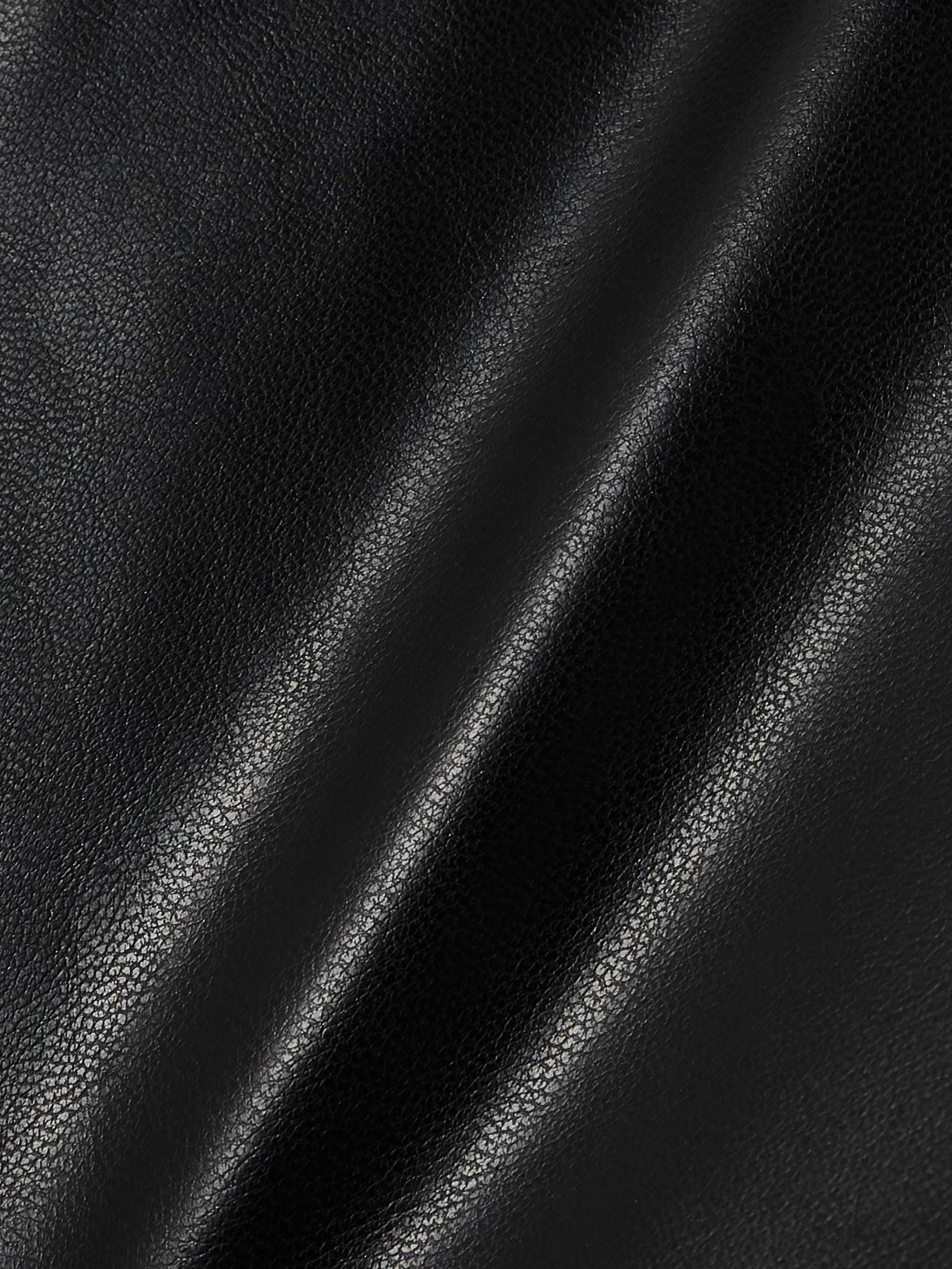 Burke draped faux leather midi dress view
