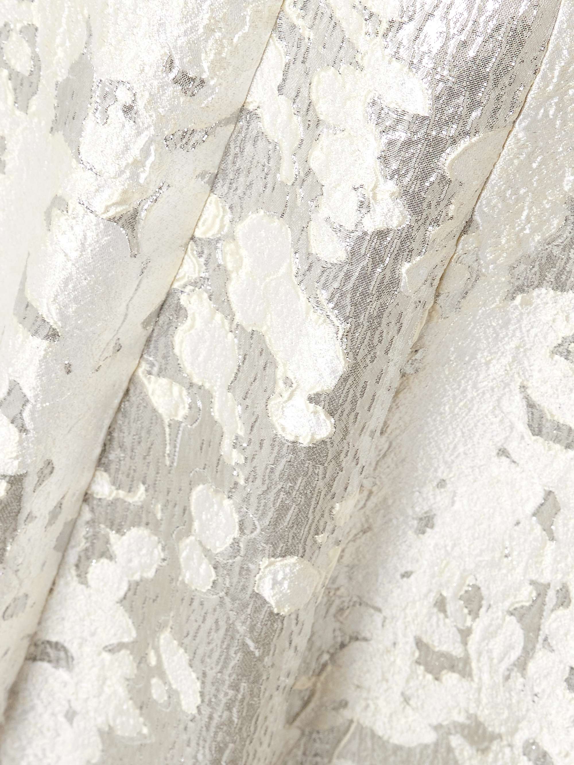 Octavia strapless metallic brocade gown view