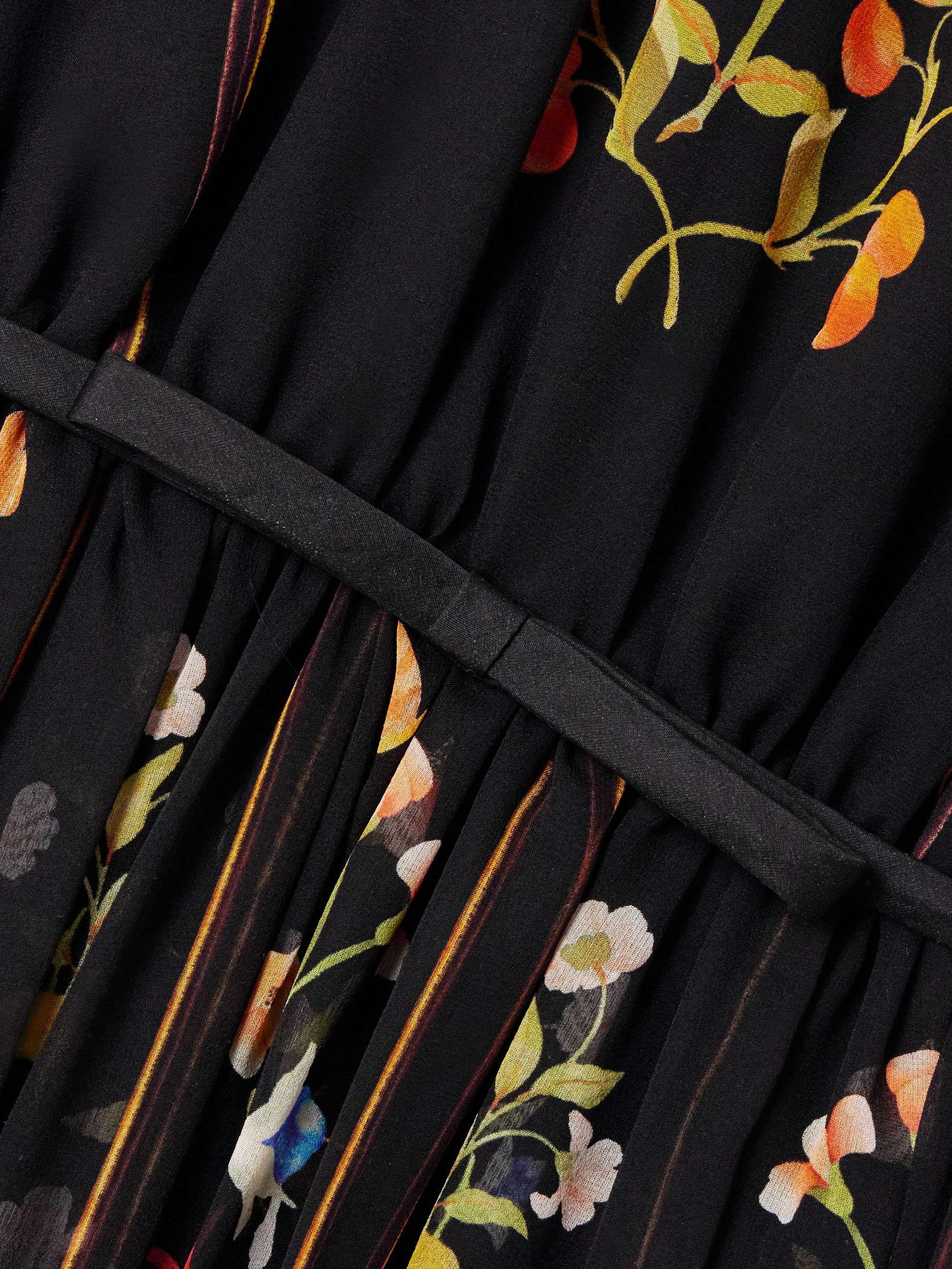 Belted printed silk-georgette maxi dress view