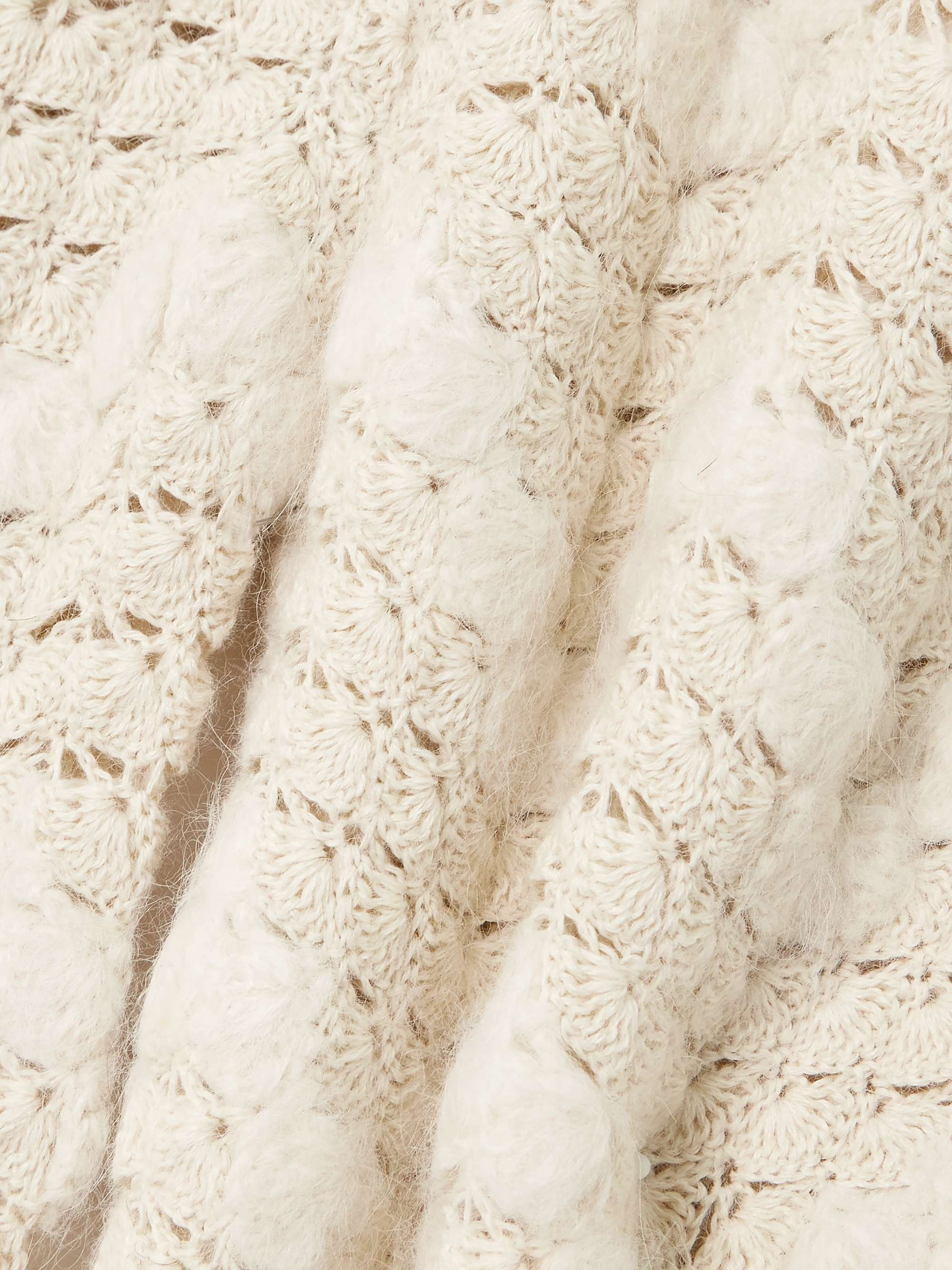 Brisa scalloped crocheted alpaca wide-leg pants view