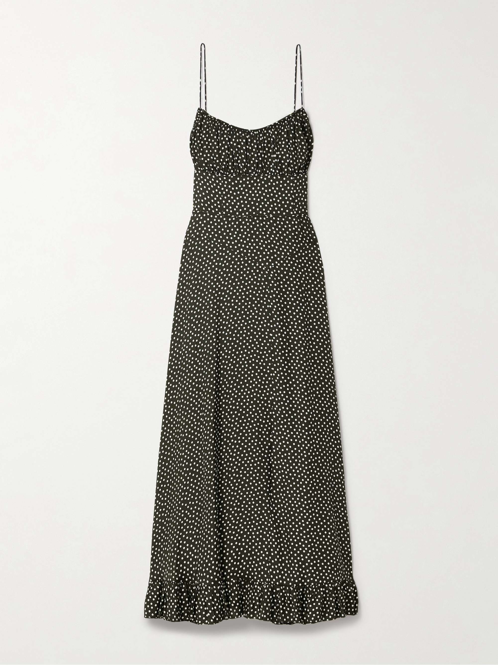 Rosaria polka-dot silk-blend midi dress view
