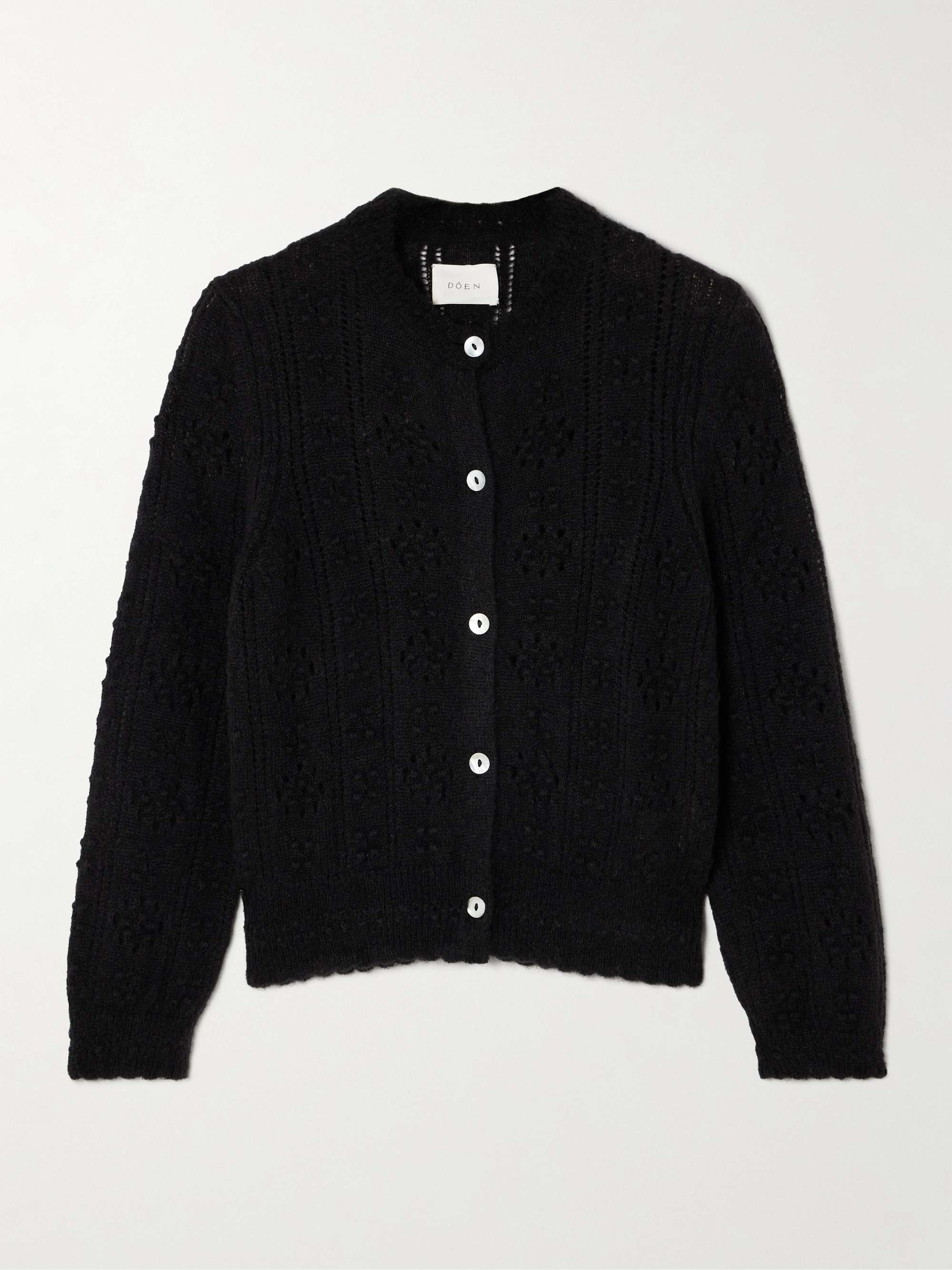 Cassidy pointelle-knit alpaca-blend cardigan view