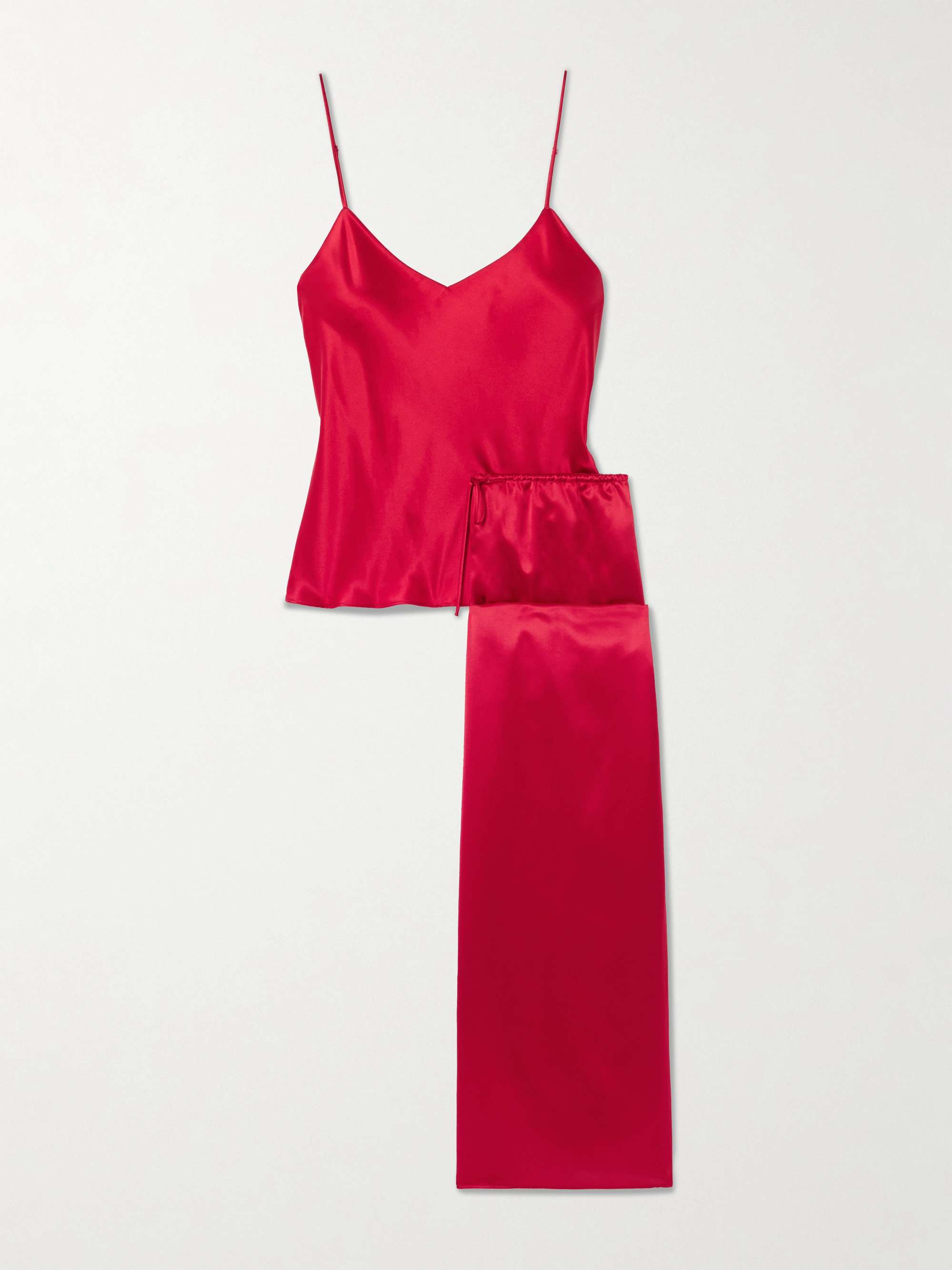 Bliss silk-satin pajama set view