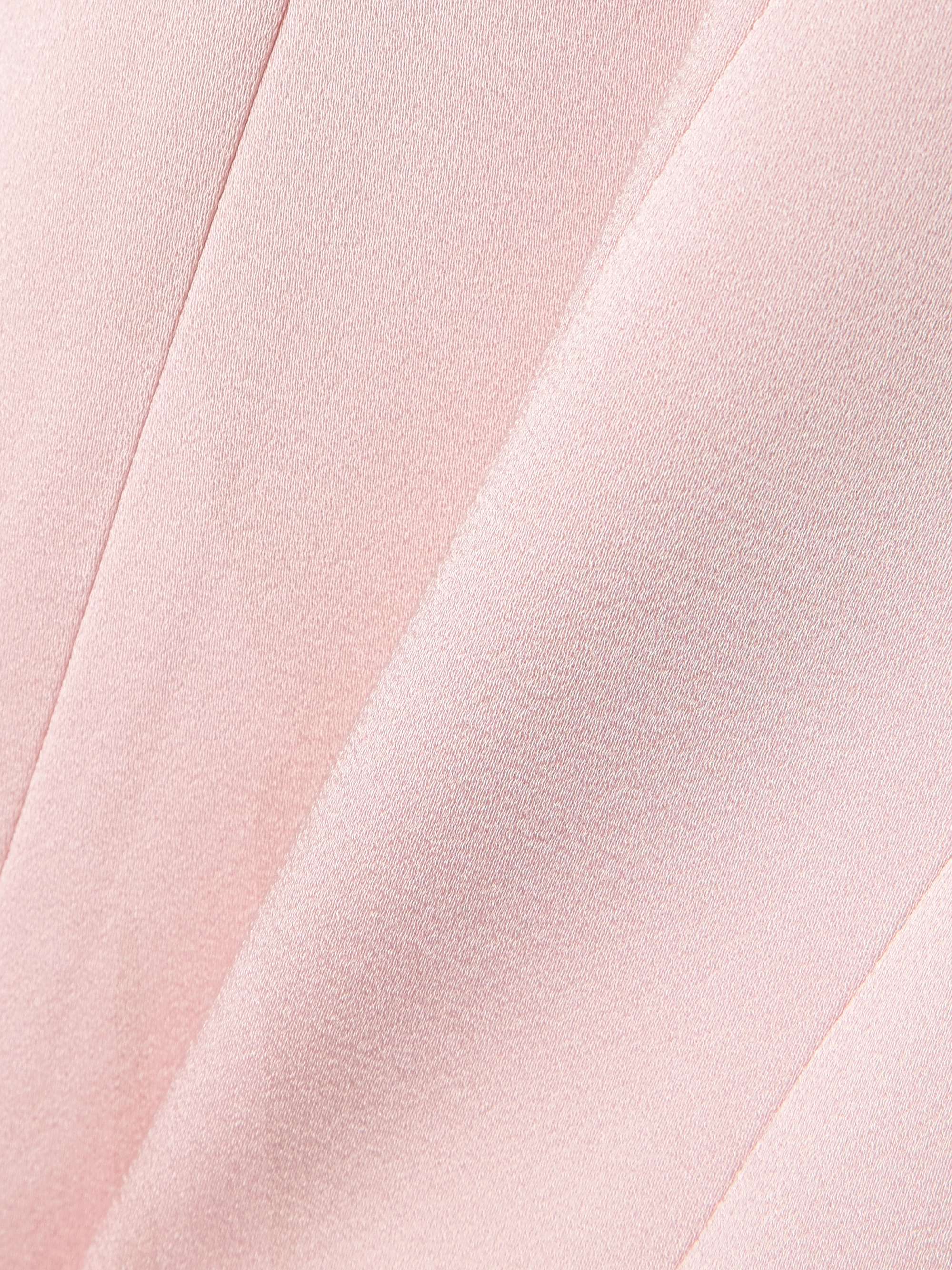Velvet-trimmed satin blazer view