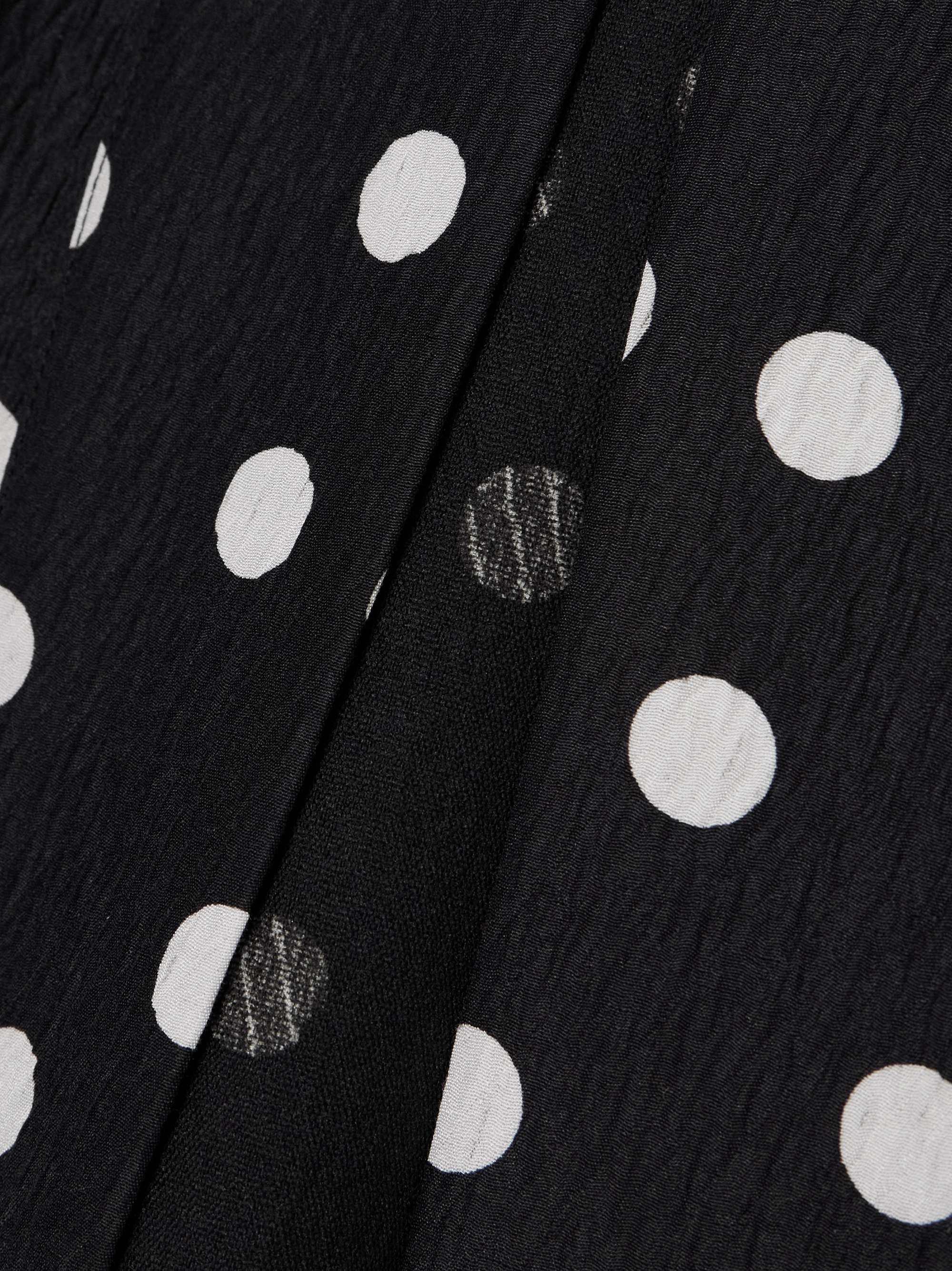 Belted polka-dot textured-crepe jacket view