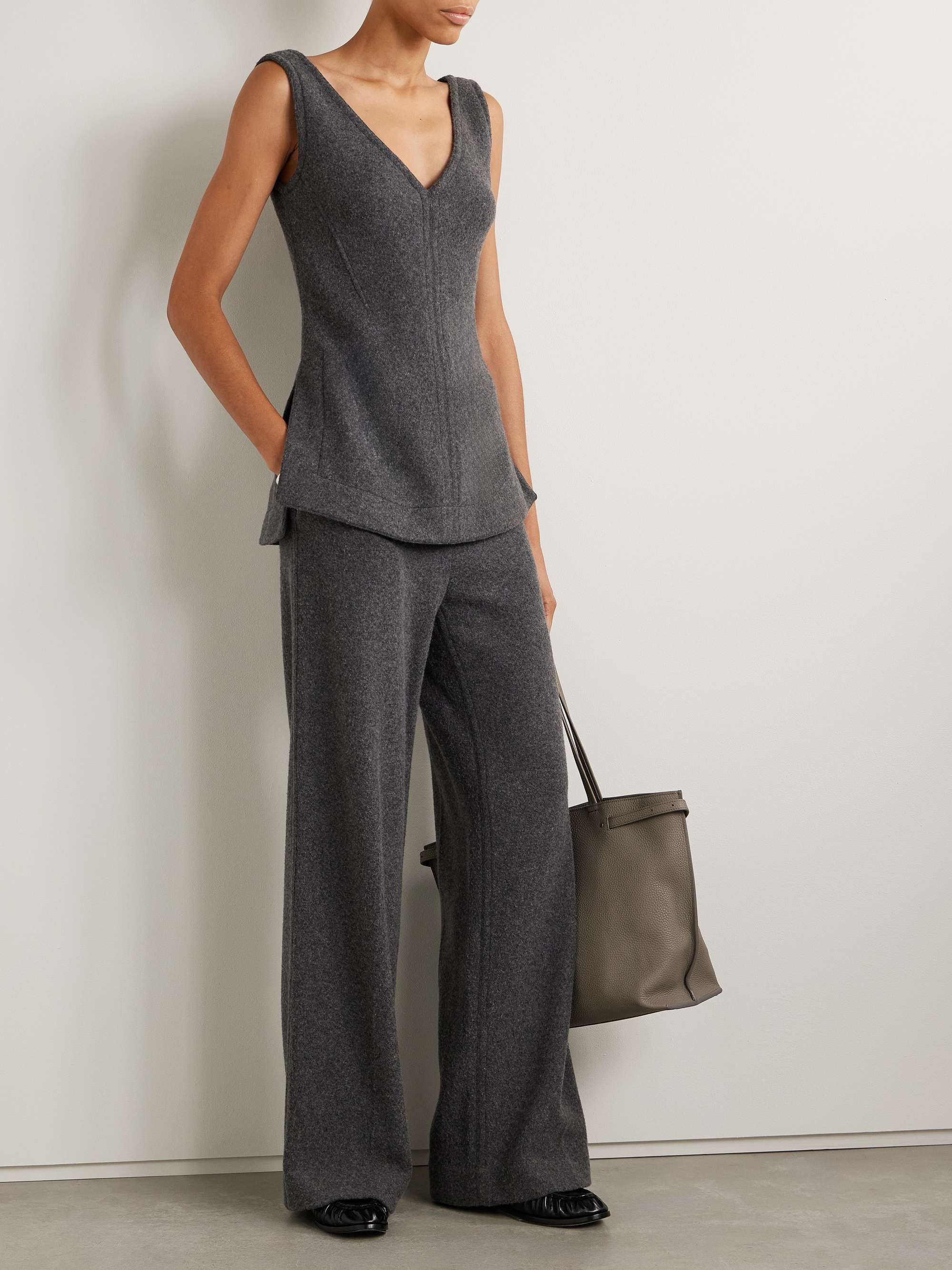 Violet felt wide-leg pants view