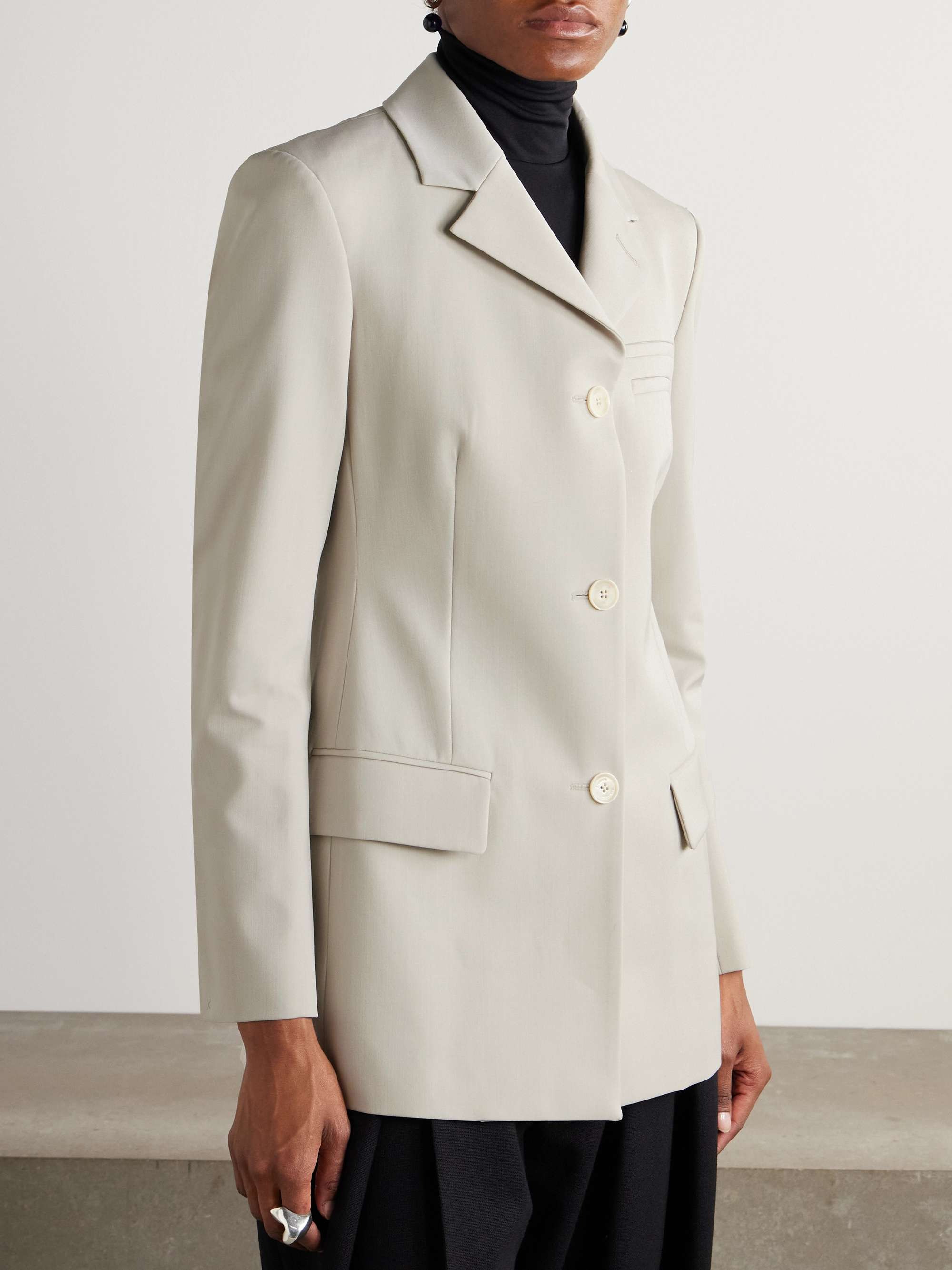 Lark wool-blend blazer view