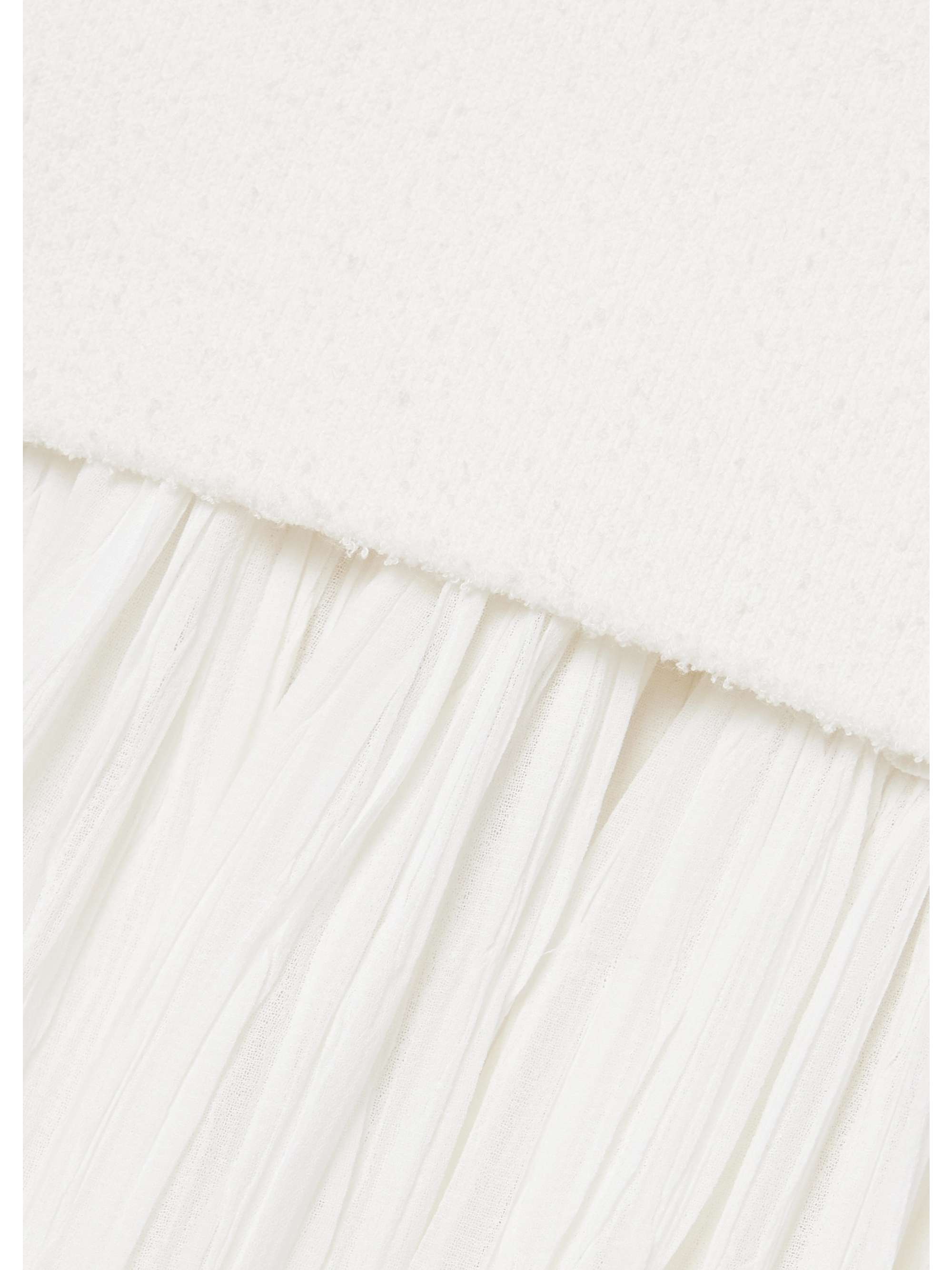 Paige pleated crepon and stretch-knit maxi skirt view