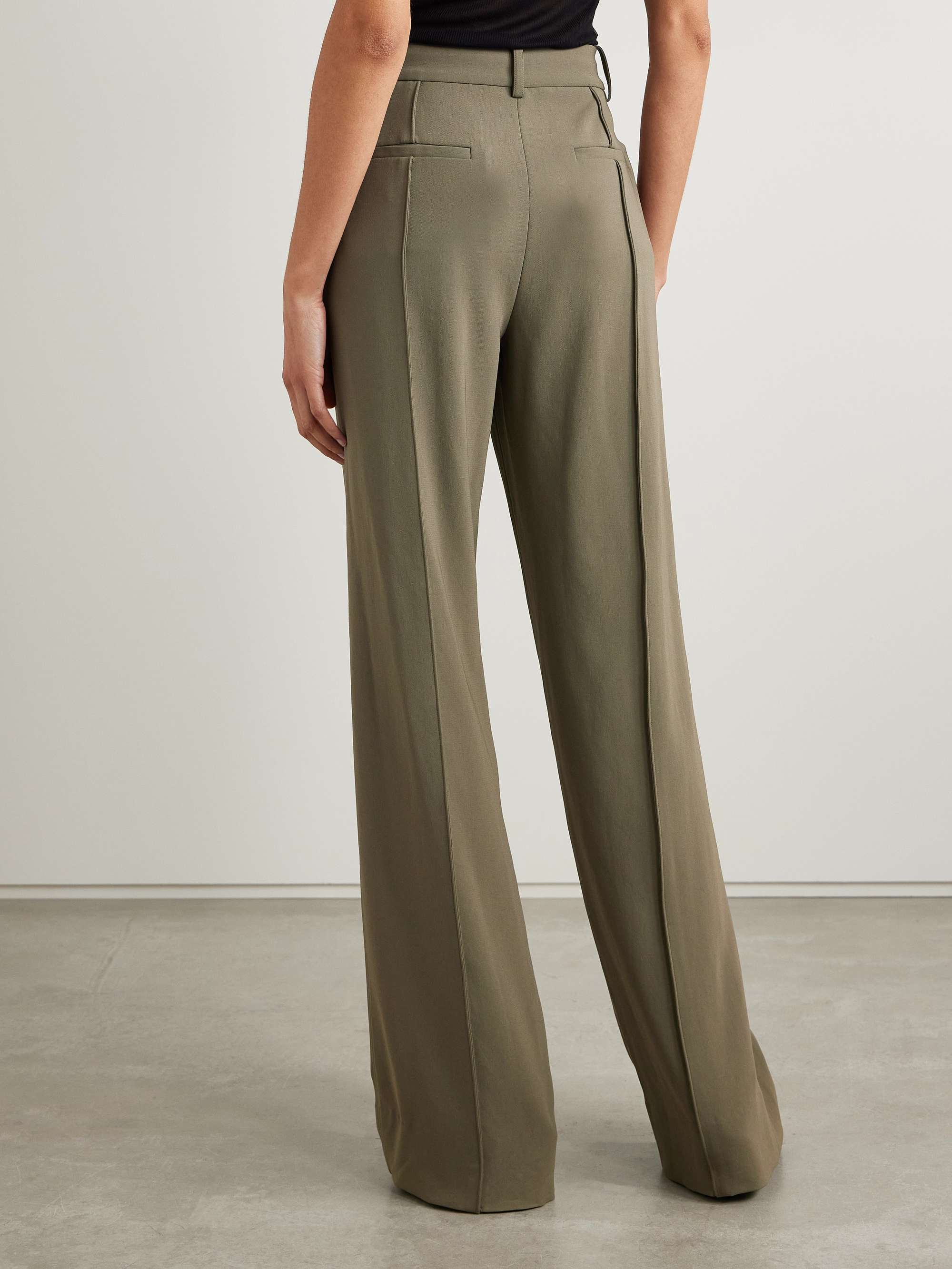 Weyes crepe straight-leg pants view