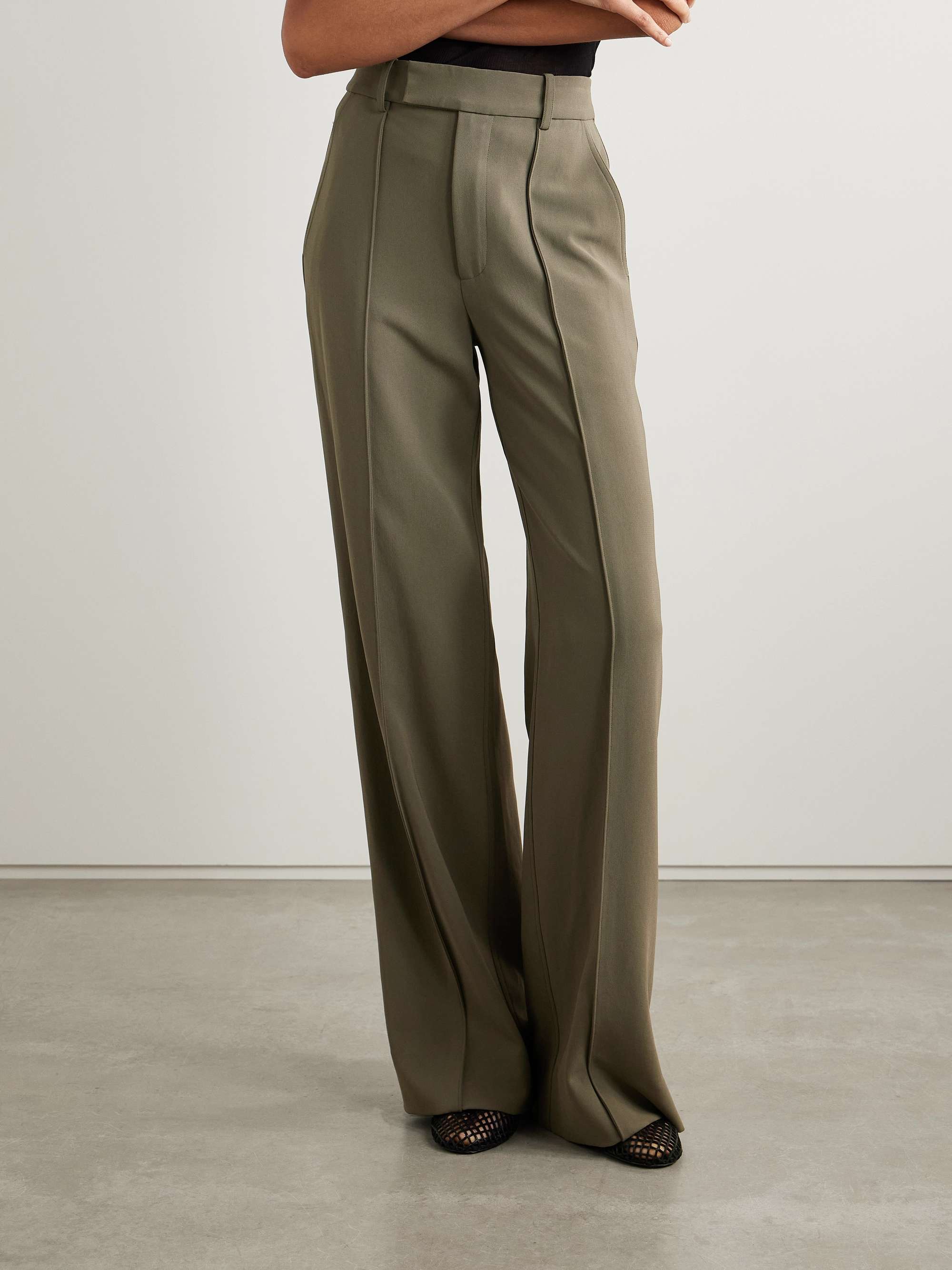 Weyes crepe straight-leg pants view