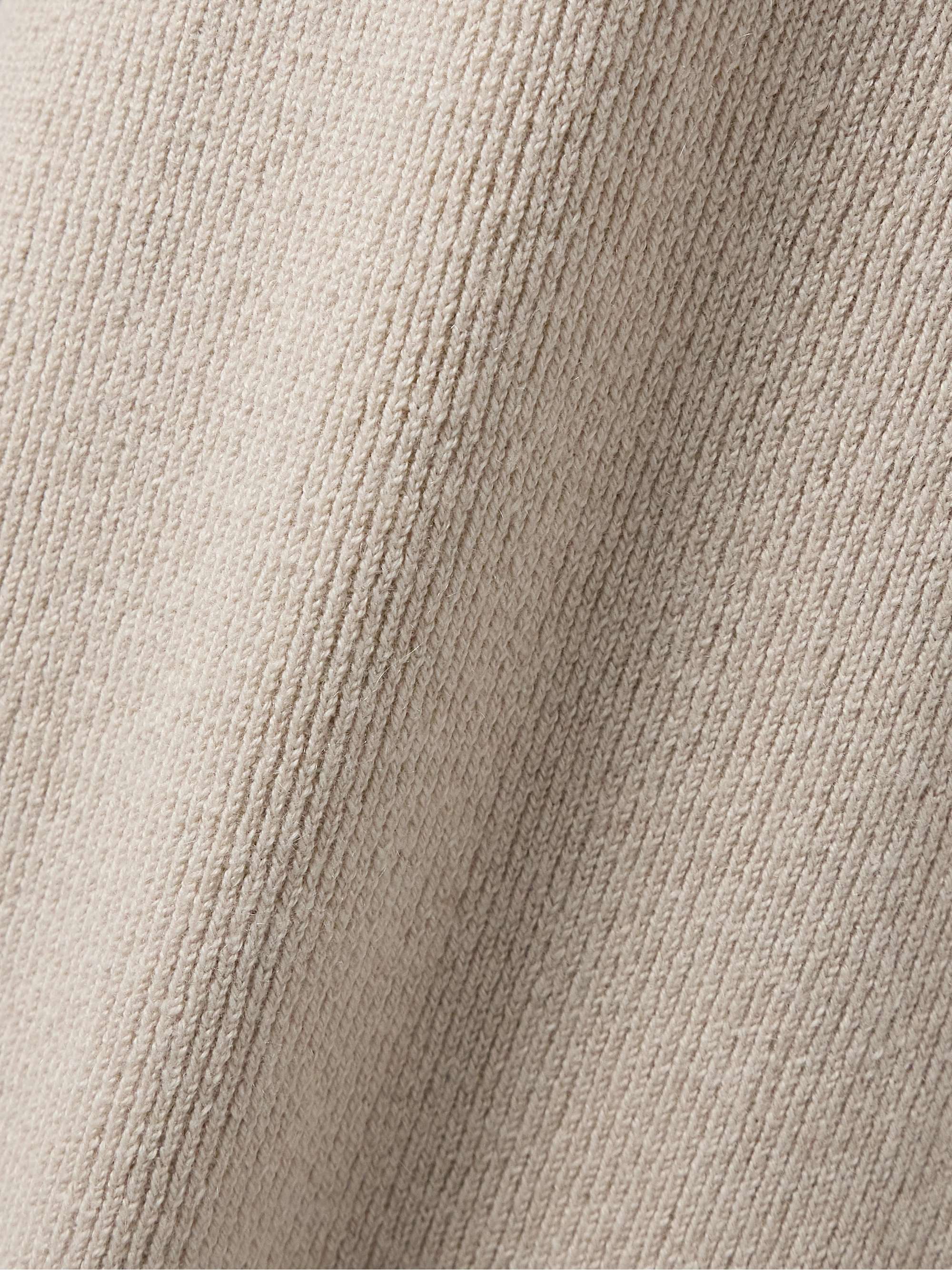 Delicash ribbed cashmere and silk-blend wide-leg pants view