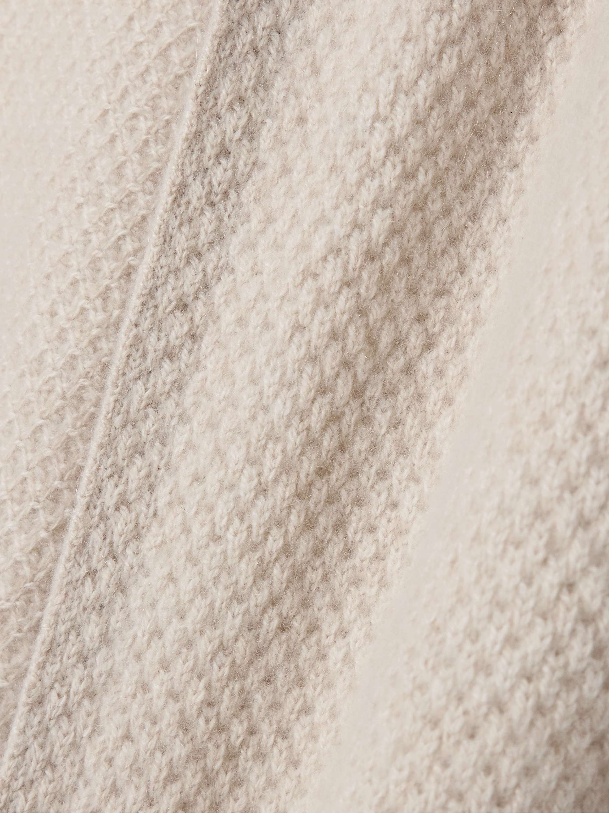 Waffle-knit cashmere cardigan view