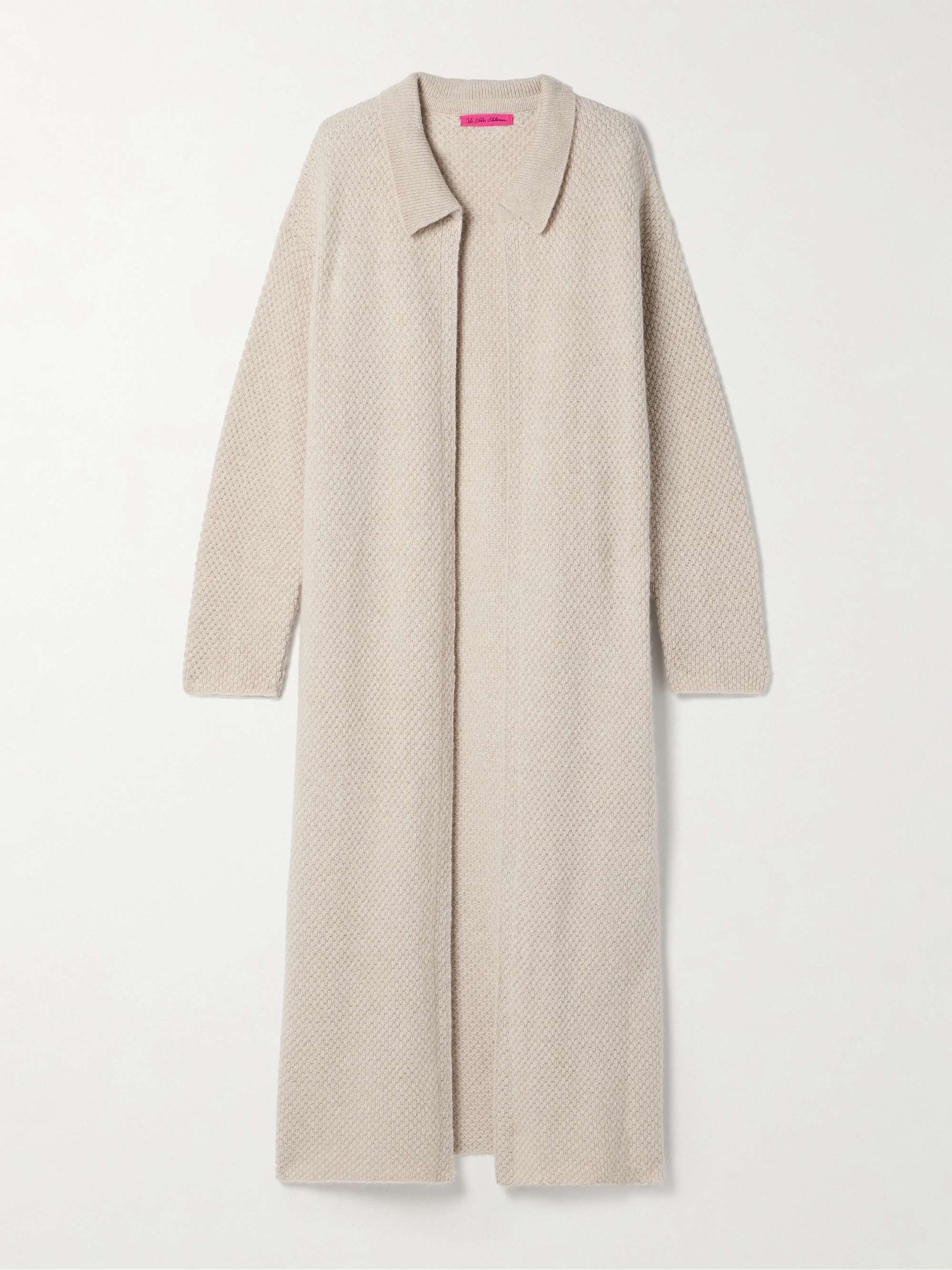 Waffle-knit cashmere cardigan view