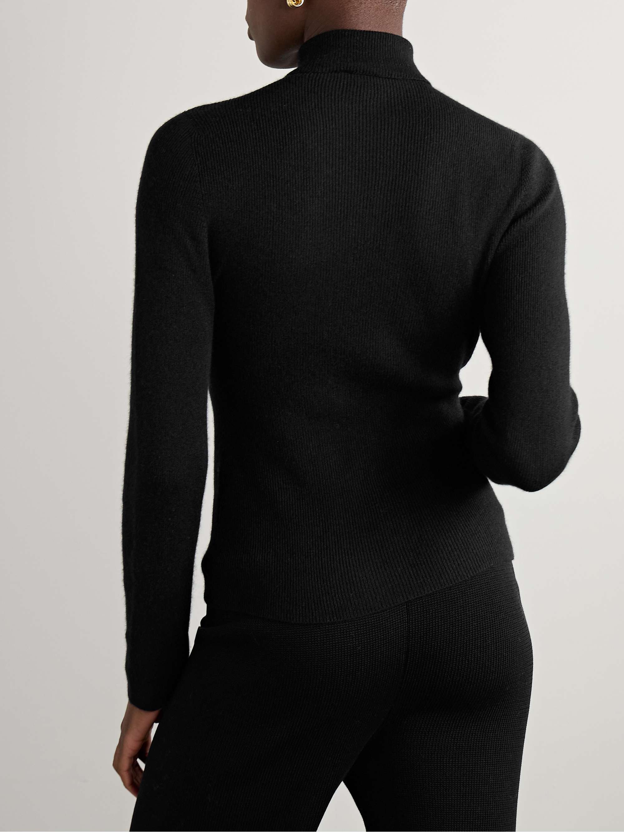 Delicash cashmere and silk-blend turtleneck sweater view