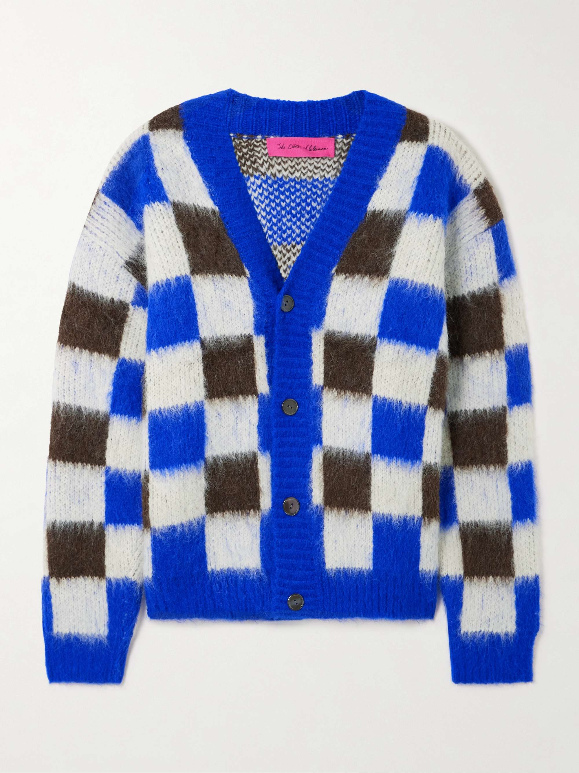 Thistle gingham alpaca-blend cardigan view