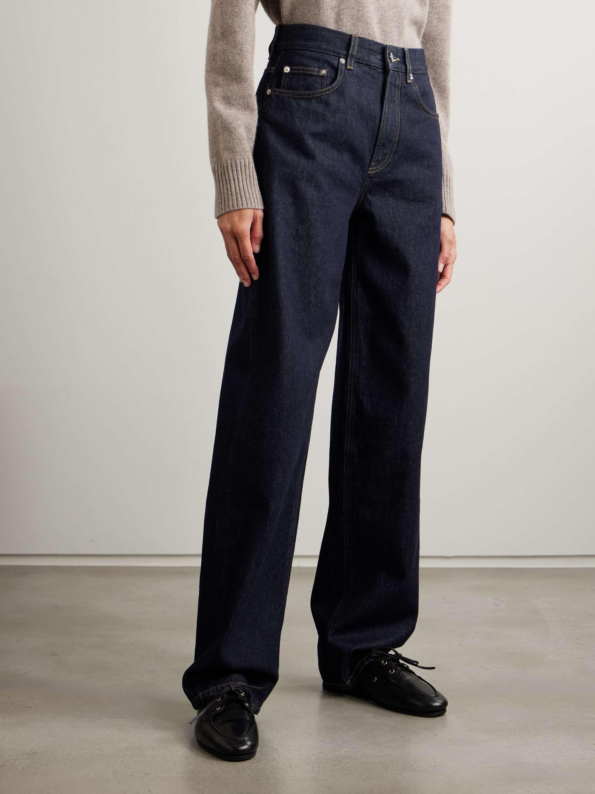 Samur high-rise straight-leg organic jeans view