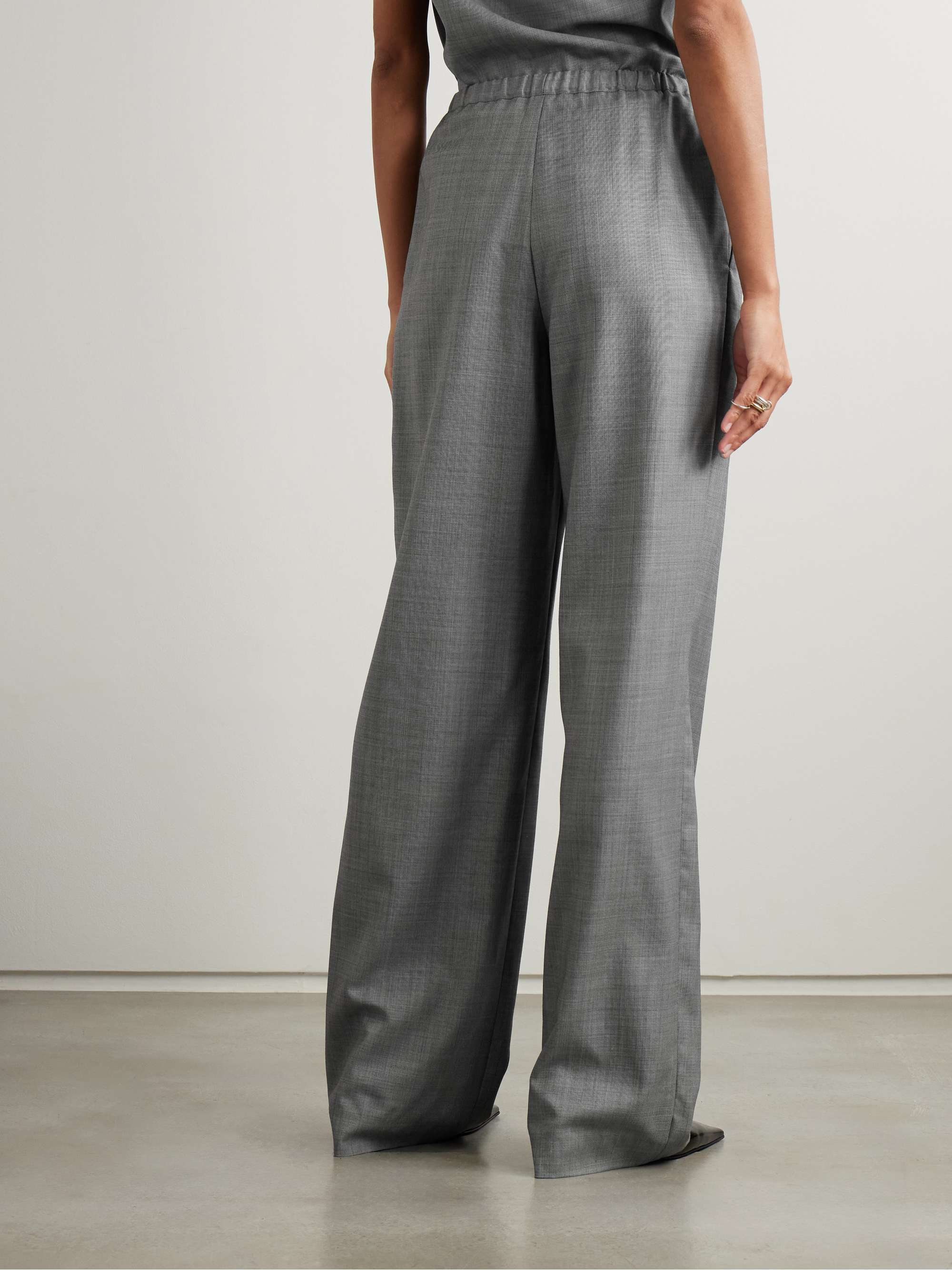 Cove wool-twill straight-leg pants view