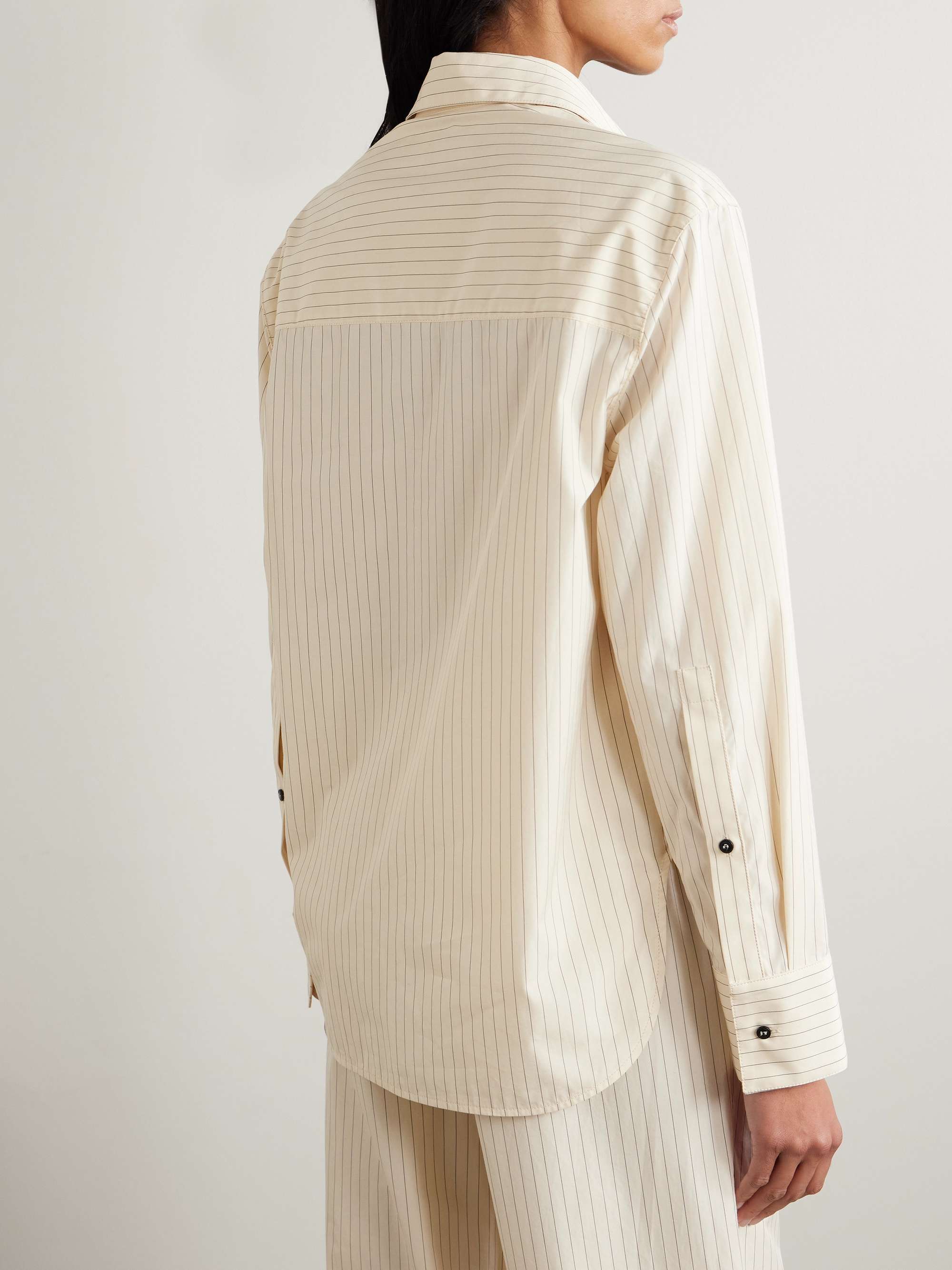 Alim pinstriped cotton-poplin shirt view