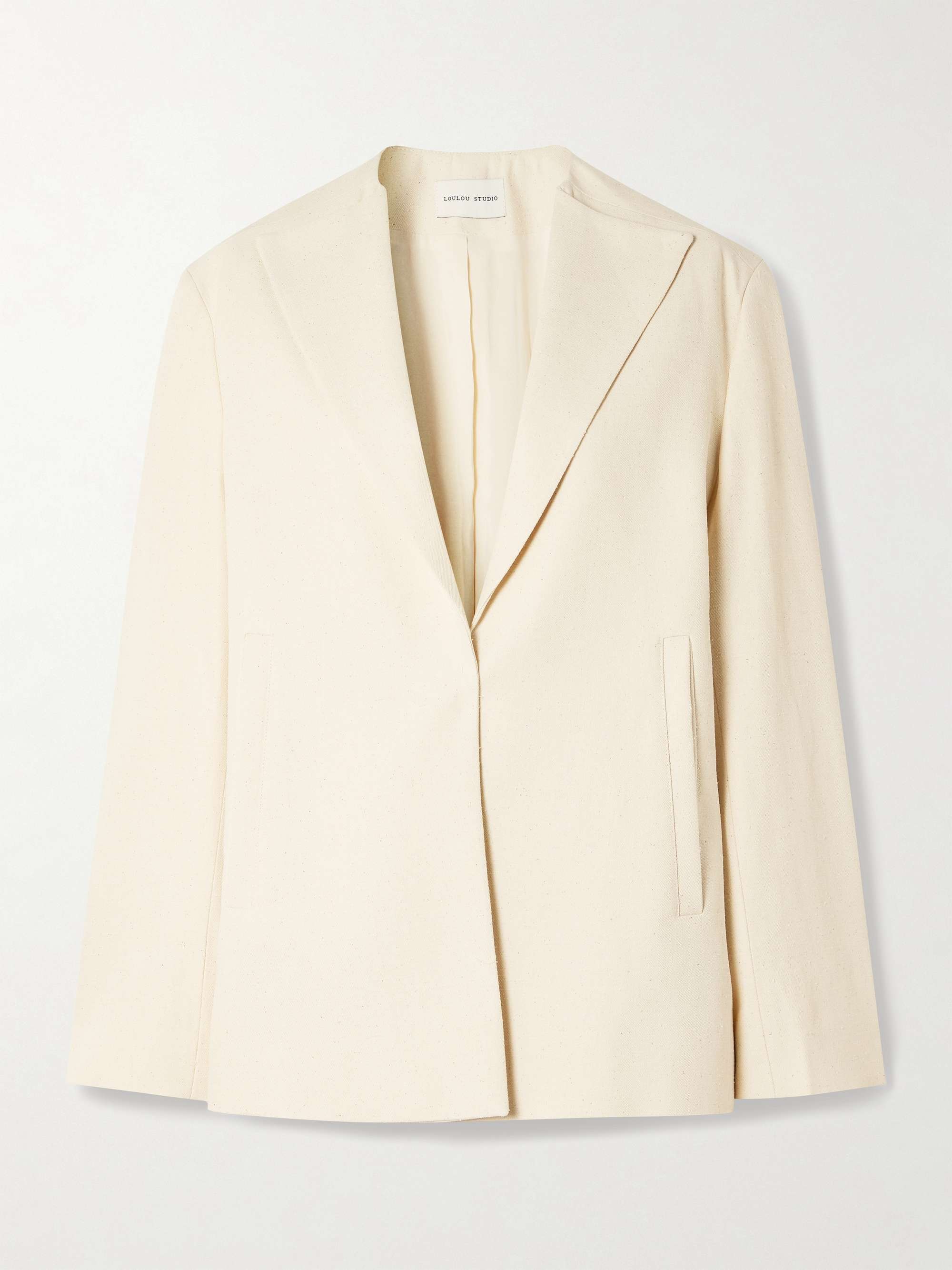 Rocco textured cotton-blend twill blazer view
