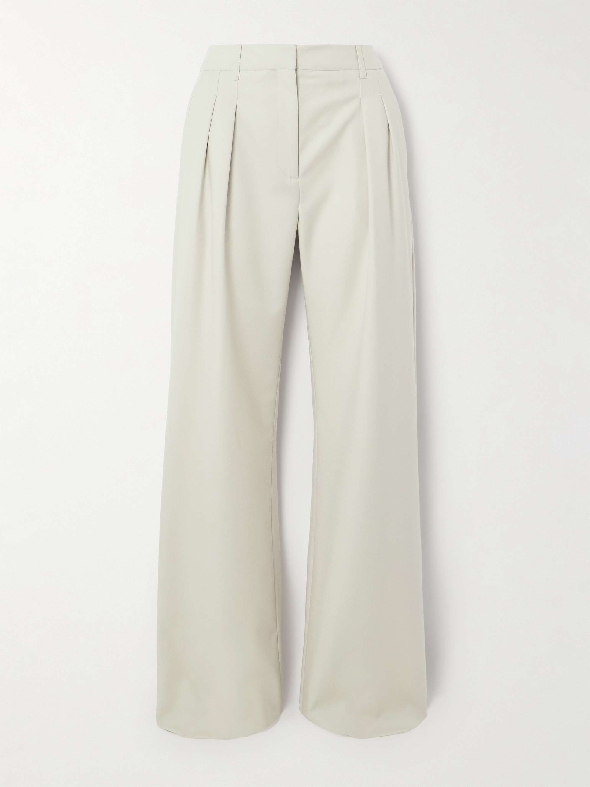 Sbiru pleated wool wide-leg pants view