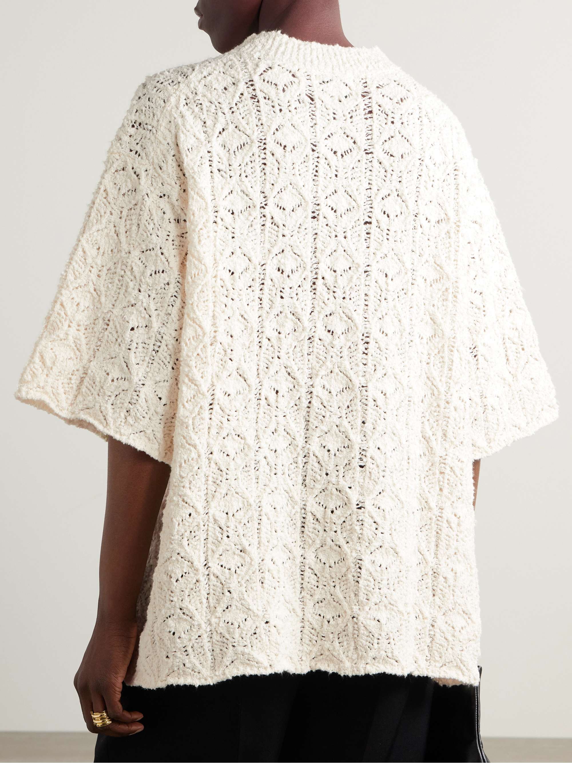 Antila crocheted cotton-blend chenille T-shirt view
